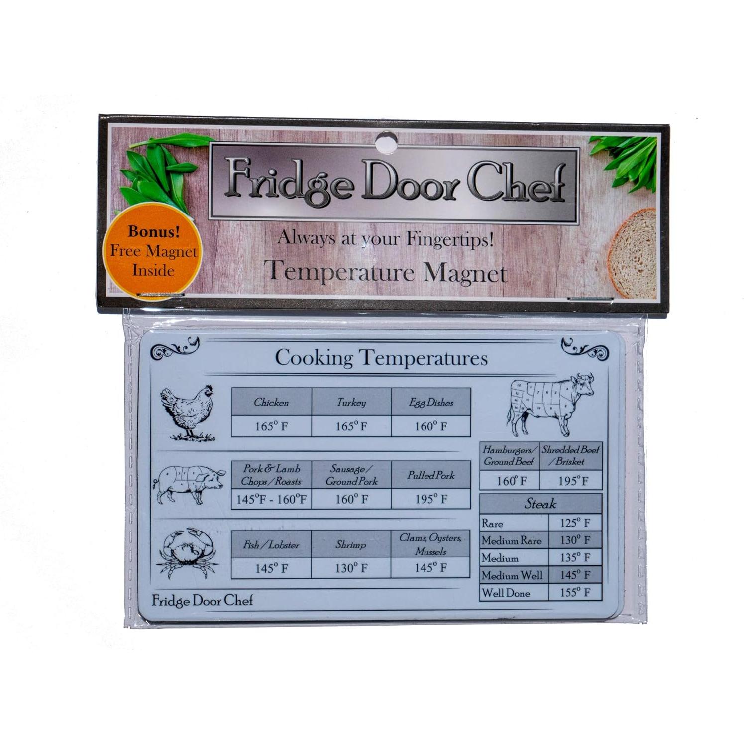 Imán de Temperatura de Cocción Interna Fridge Door Chef 7.62x12.7cm