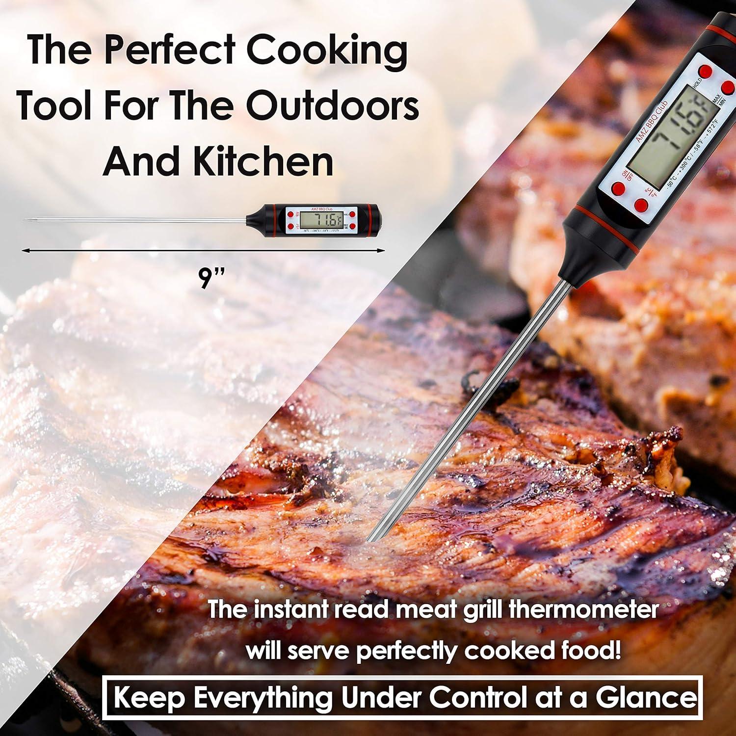 Juego de Accesorios para BBQ AMZ BBQ CLUB - Guantes, Garras y Termómetro