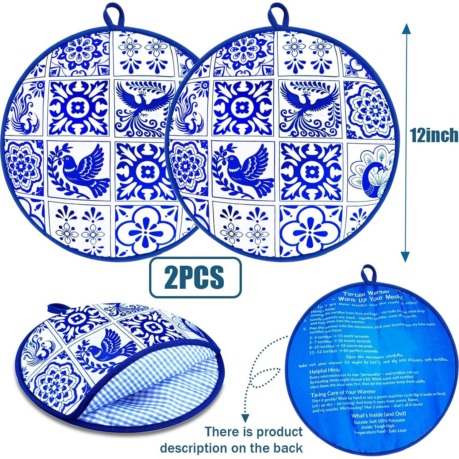 Paquete de 2 Calentadores de Tortillas Pfeibk 30.48 cm Azul