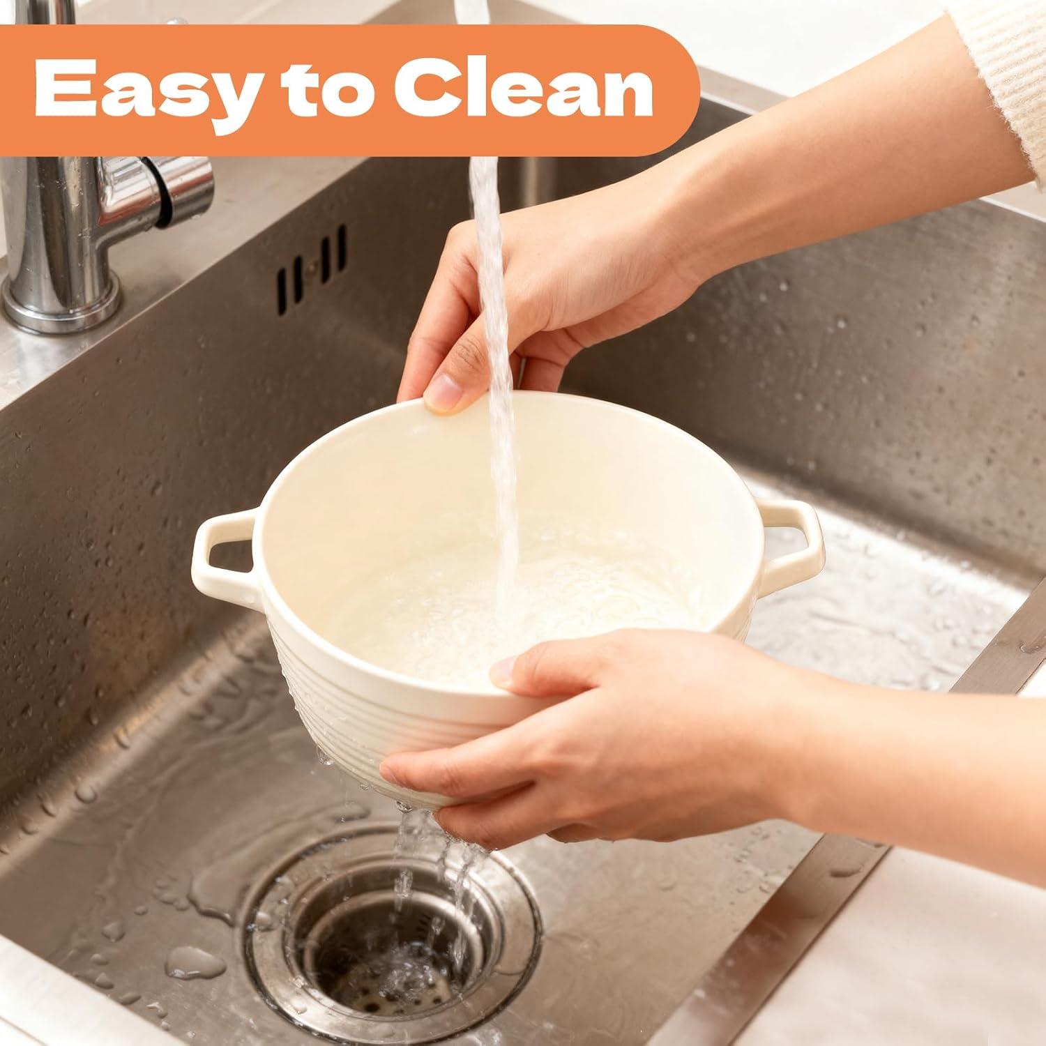 Calentador de Tortillas de Porcelana Hlimior 21.6 cm Blanco