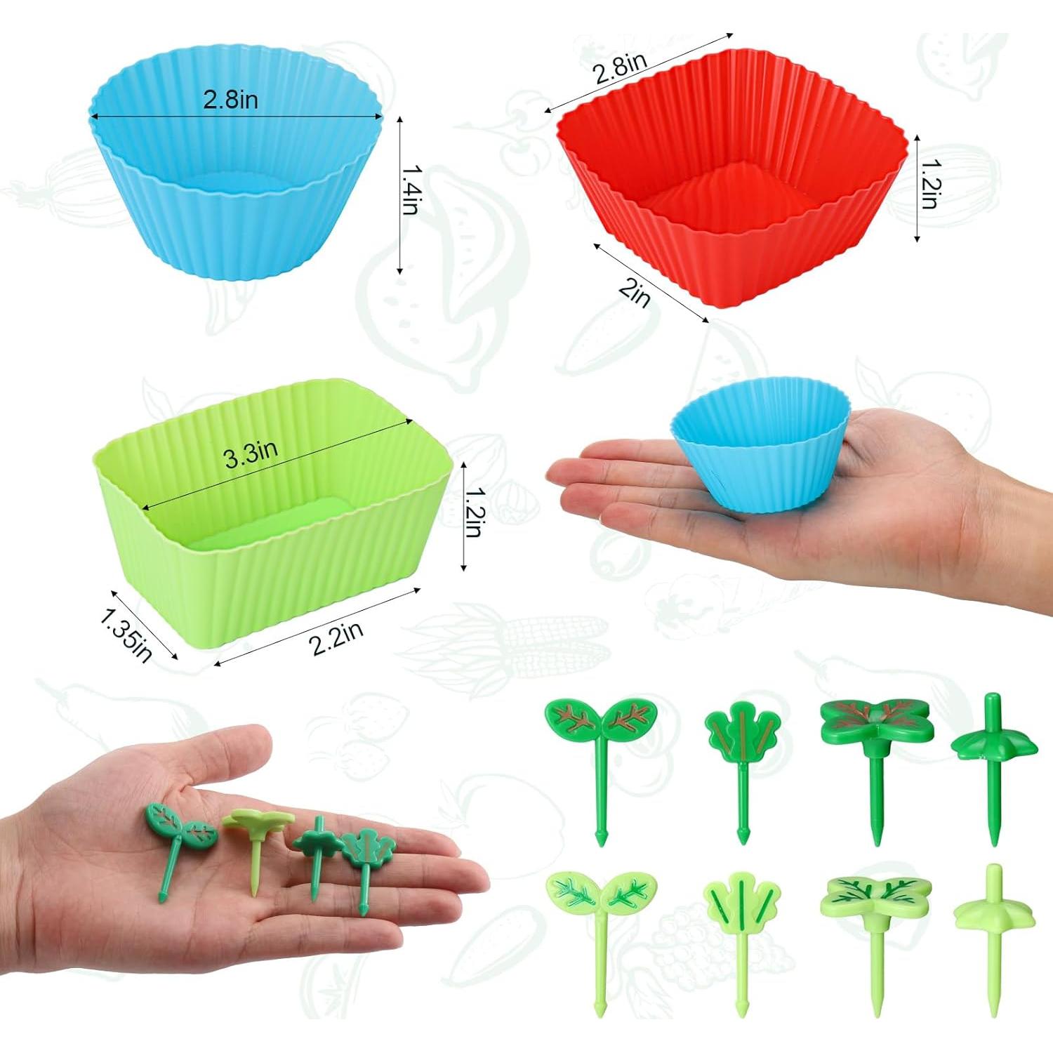 Divisores de Silicona Palksky para Almuerzo - 50 Accesorios Coloridos