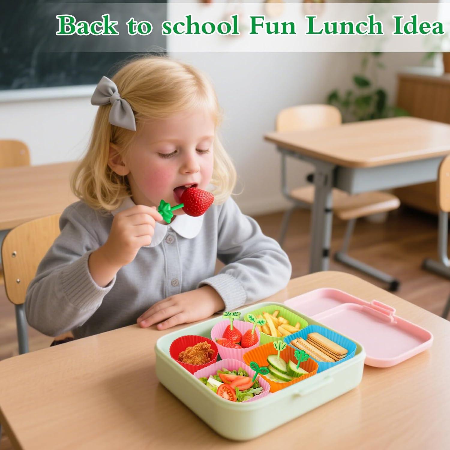 Divisores de Silicona Palksky para Almuerzo - 50 Accesorios Coloridos