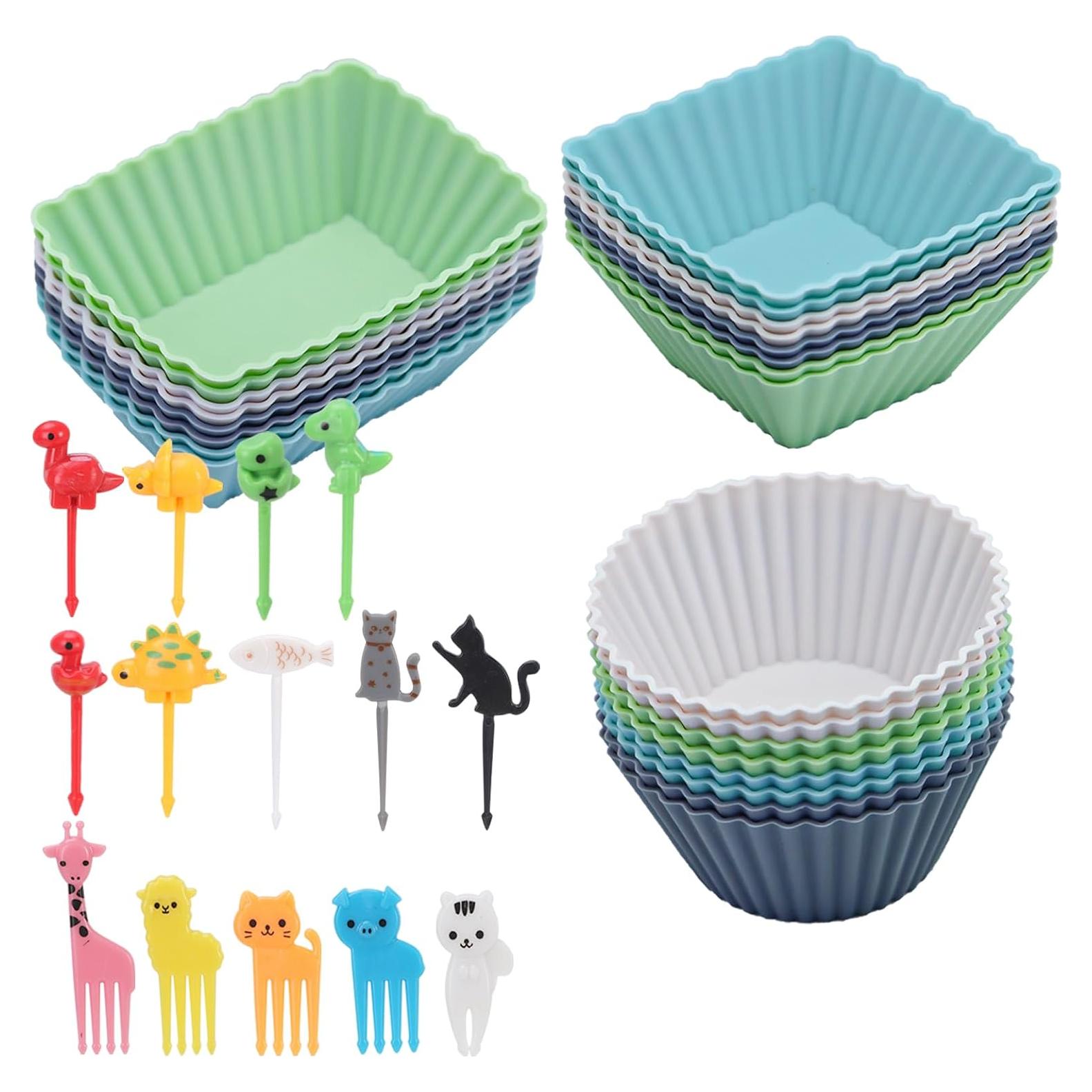 Set 60 Divisores de Silicona Reutilizables para Almuerzo - wxhaoa