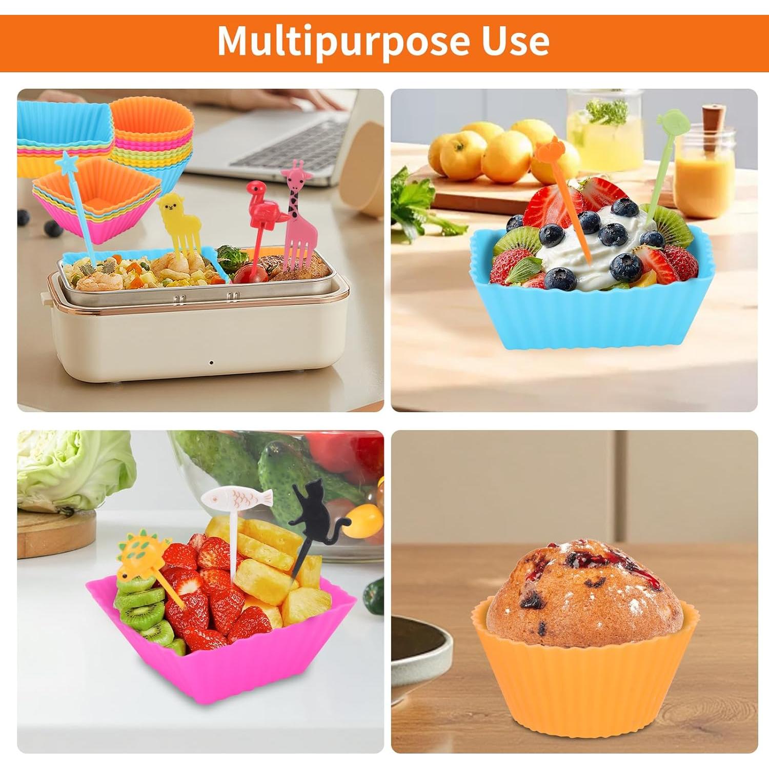 Set 60 Divisores de Silicona Reutilizables para Almuerzo - wxhaoa