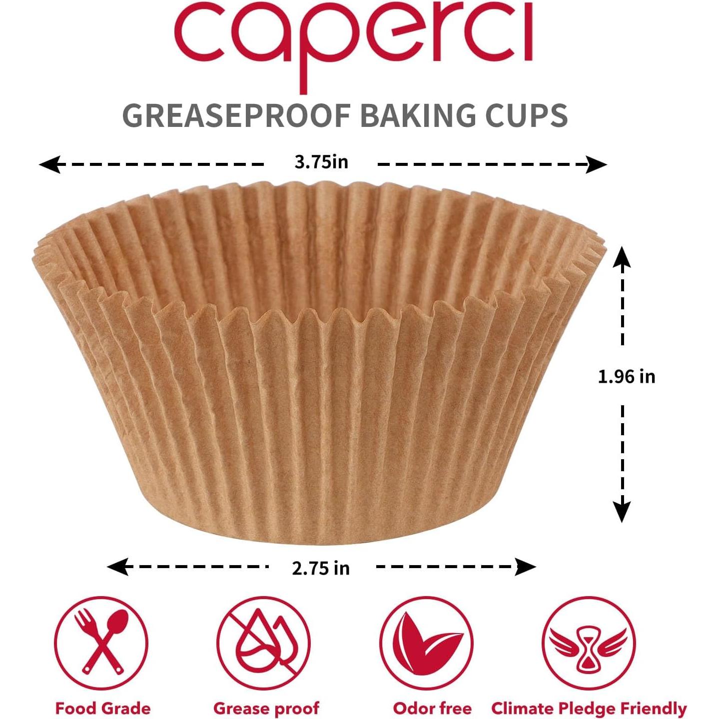 Forros de Cupcake Jumbo Caperci 150 Unidades Naturales
