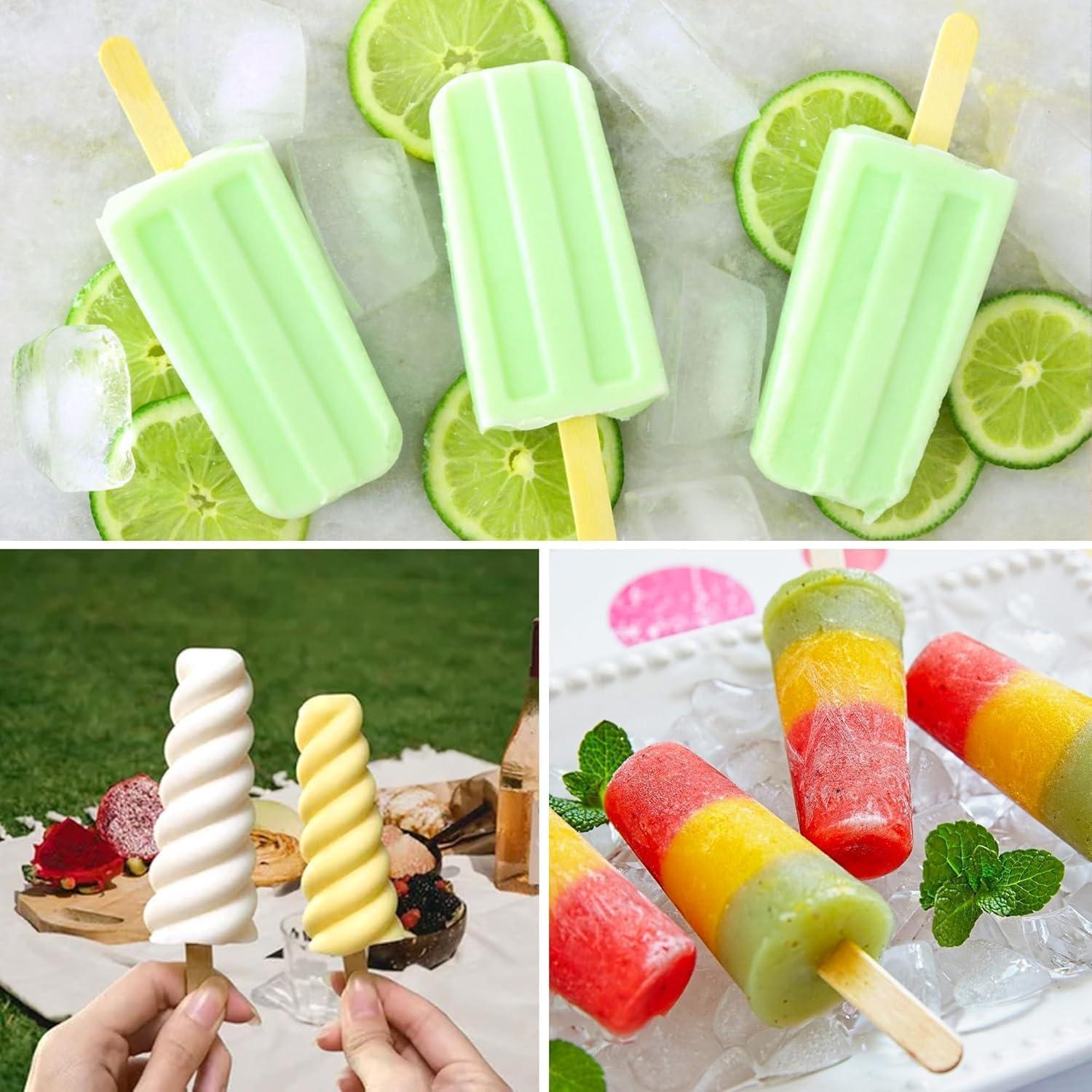 Moldes de Paletas de Silicona AUDFA 9 Cavidades + 50 Palitos