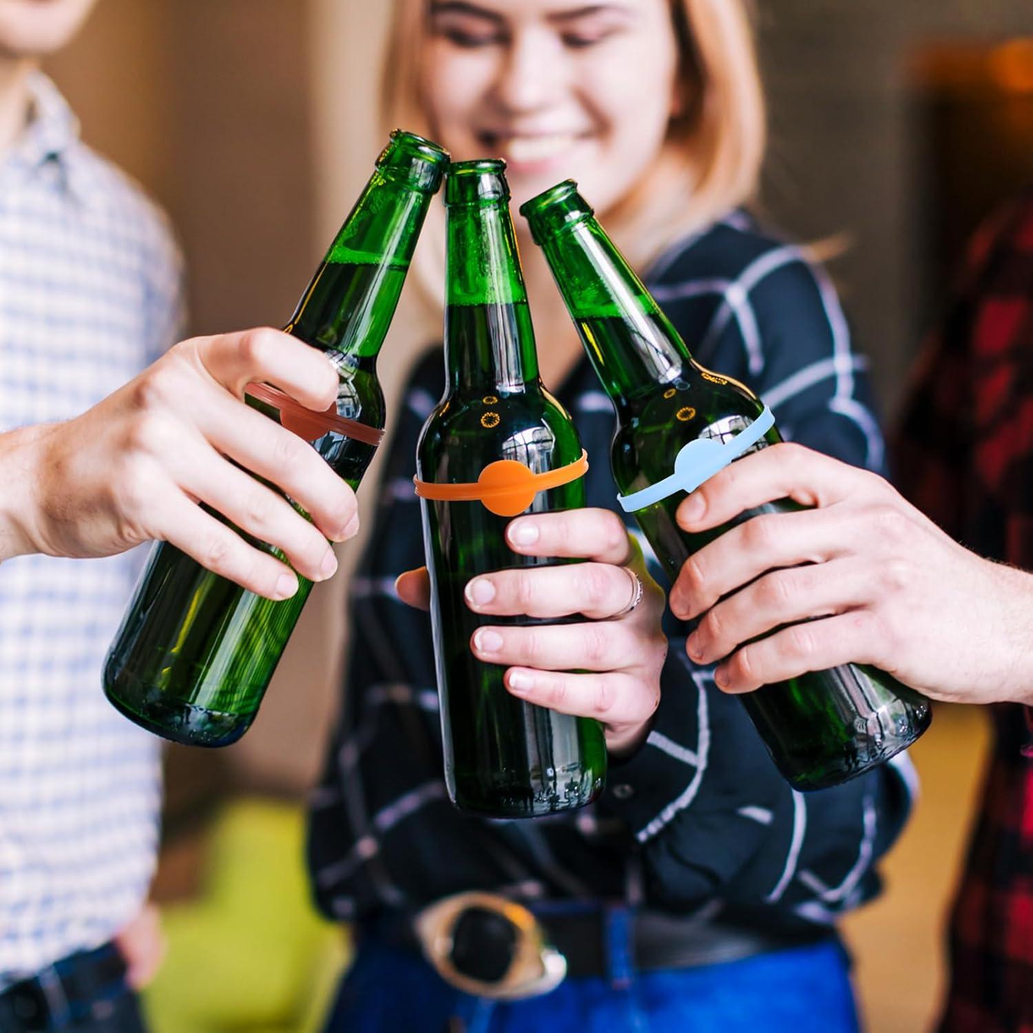 48 Marcadores de Copas de Vino Silicona Reutilizables 12 Colores