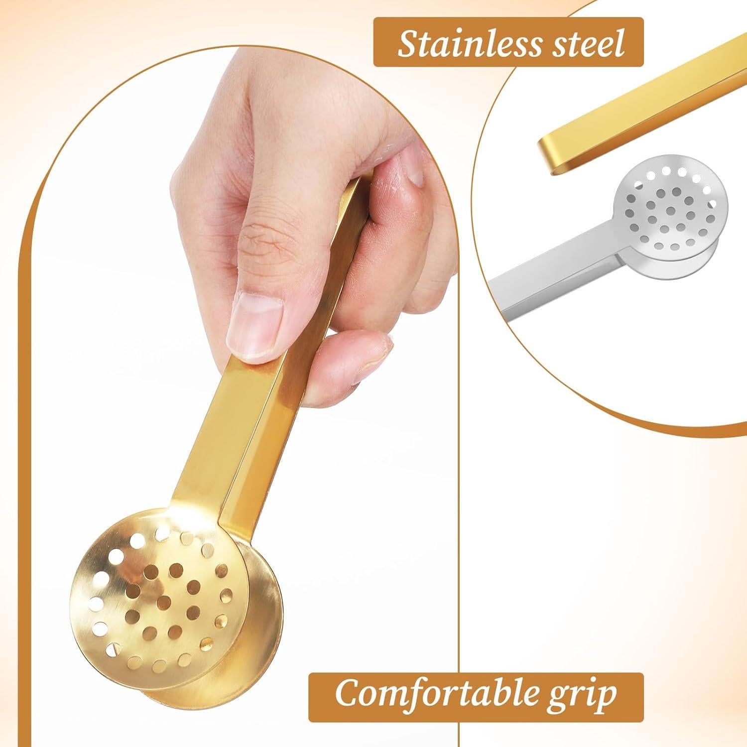 Pinzas para Bolsas de Té Eldraqth Acero Inoxidable 2 Pcs