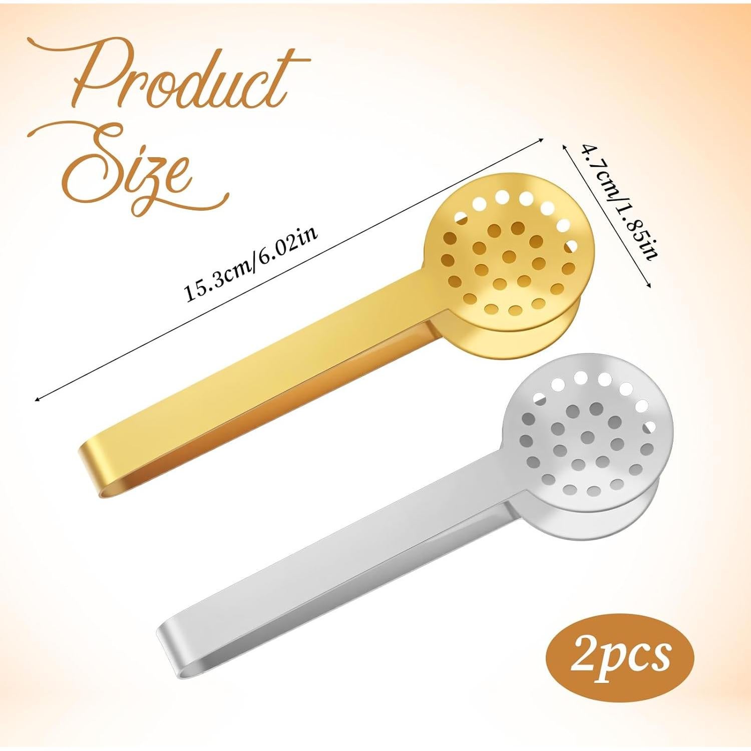 Pinzas para Bolsas de Té Eldraqth Acero Inoxidable 2 Pcs