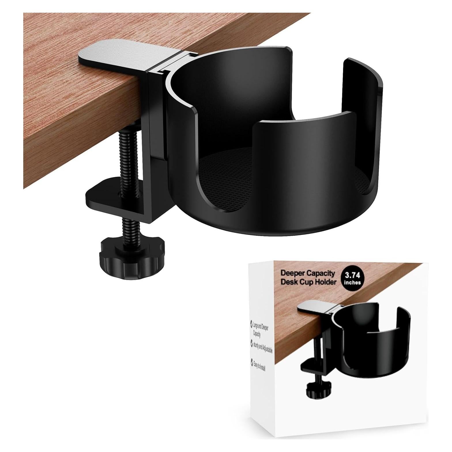 Soporte de Taza de Escritorio ONDAIUN Negro 10cm Antivuelco