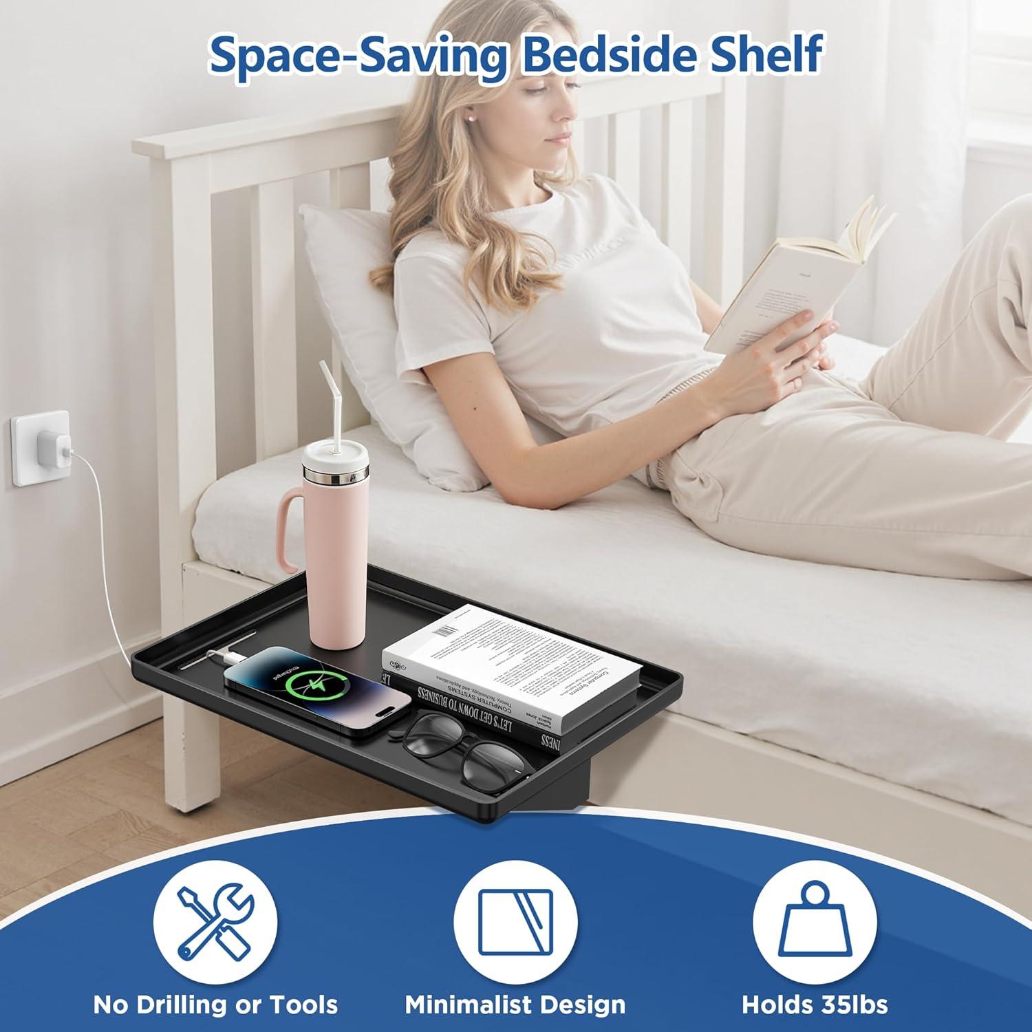 Estante de Cama BietrunPro Negro Ajustable 32x23 cm