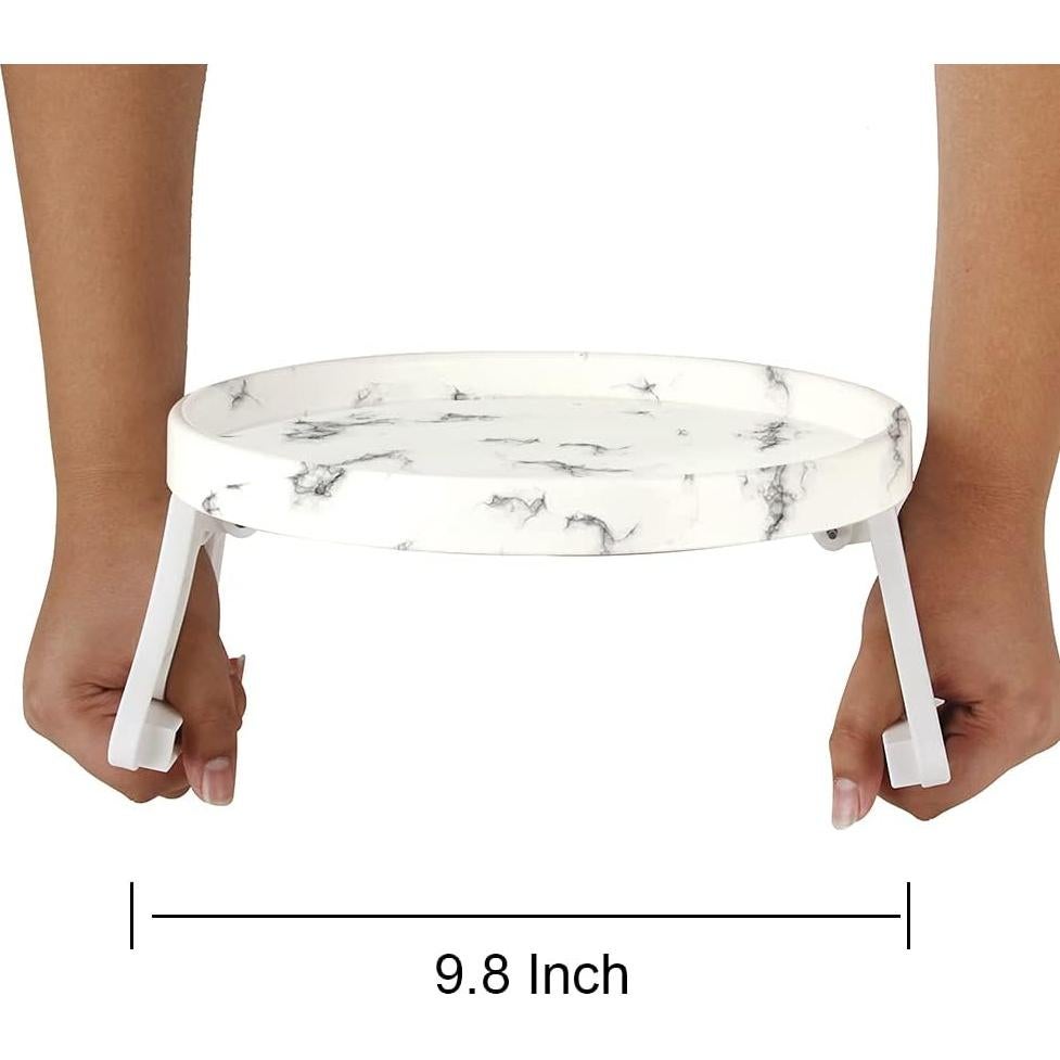 Mesa de Clip para Sofá Xchouxer Redonda de Mármol 24.9 cm