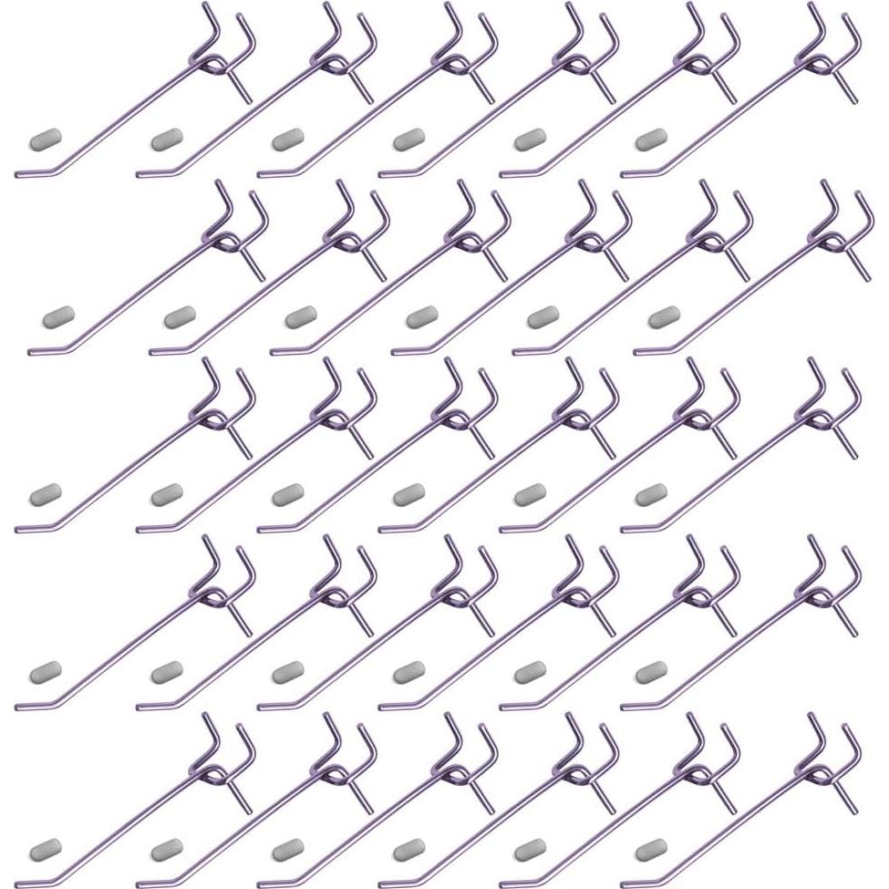 Ganchos de Tablero de Clavos KINOMI 30 Piezas 10 cm Plata