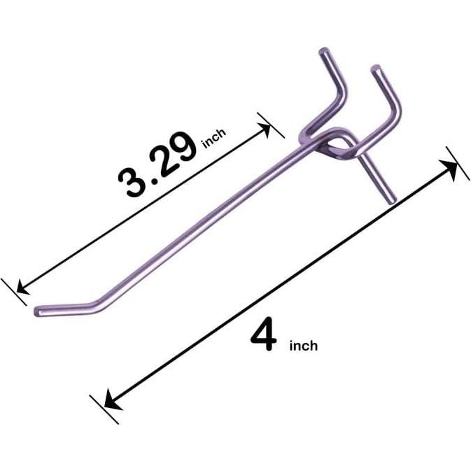 Ganchos de Tablero de Clavos KINOMI 30 Piezas 10 cm Plata