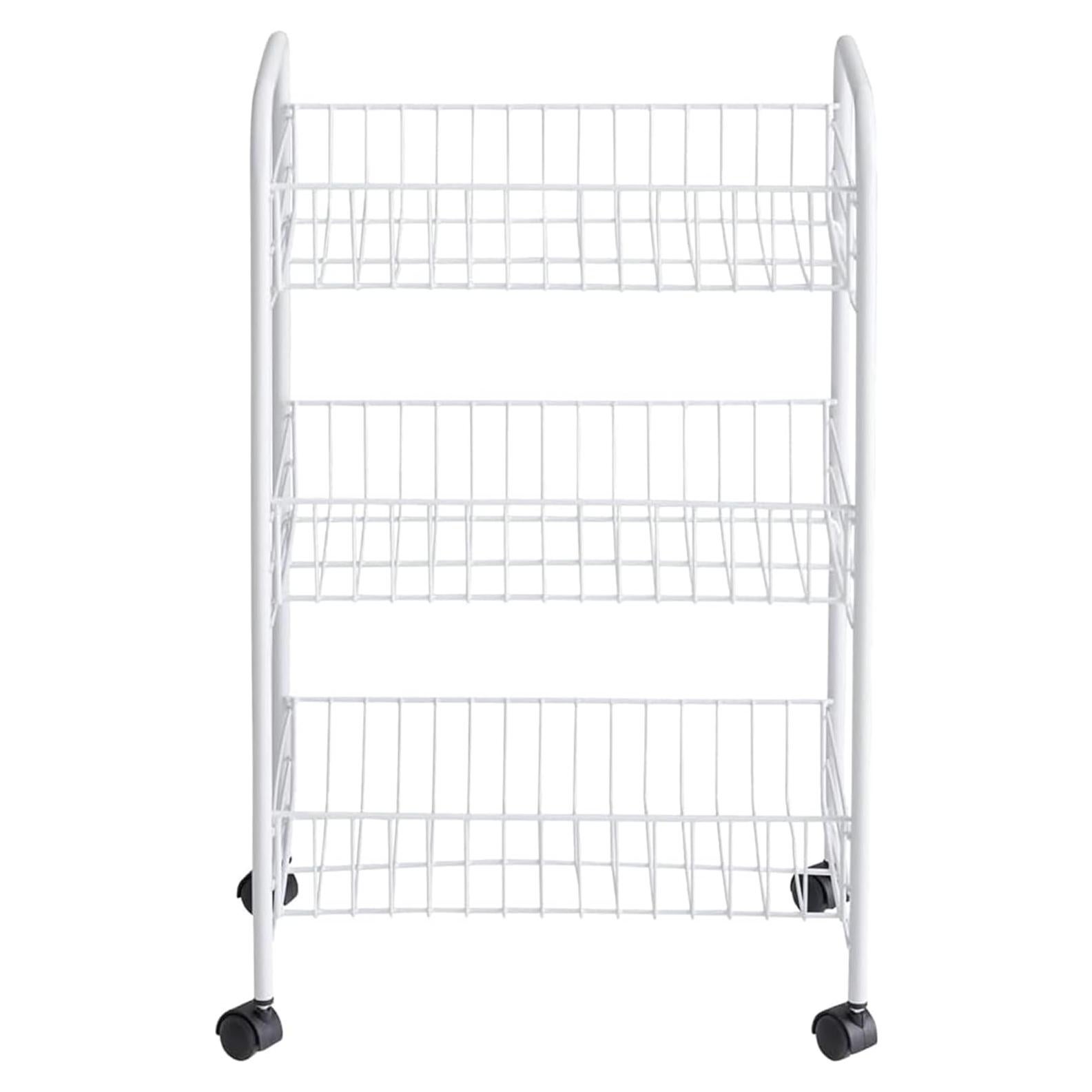 Carro de Almacenamiento Rubbermaid 3 Niveles Blanco Ajustable