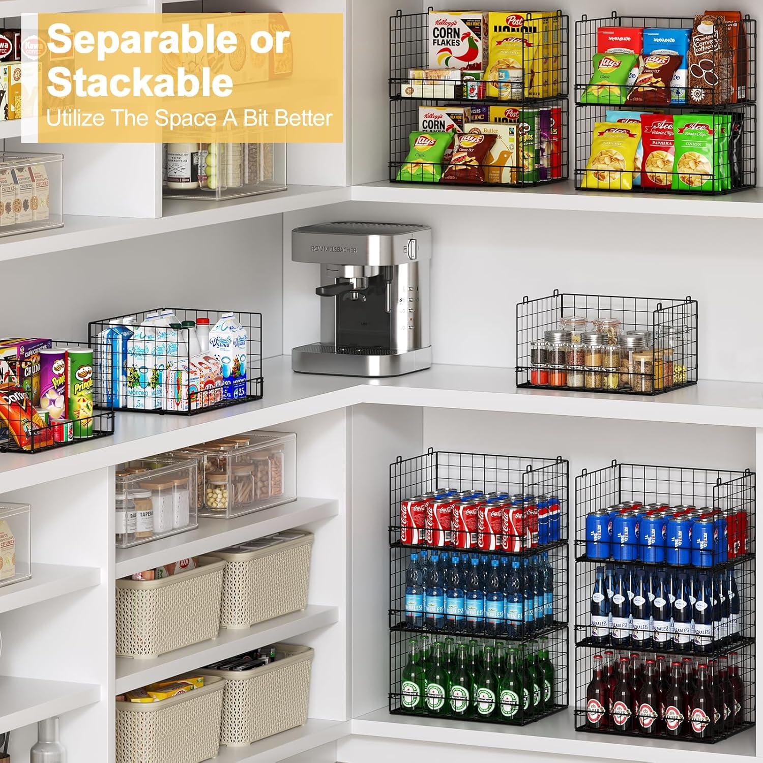 Cestas apilables de alambre Huxitocan - 4 unidades, 39.9x30x87.8cm