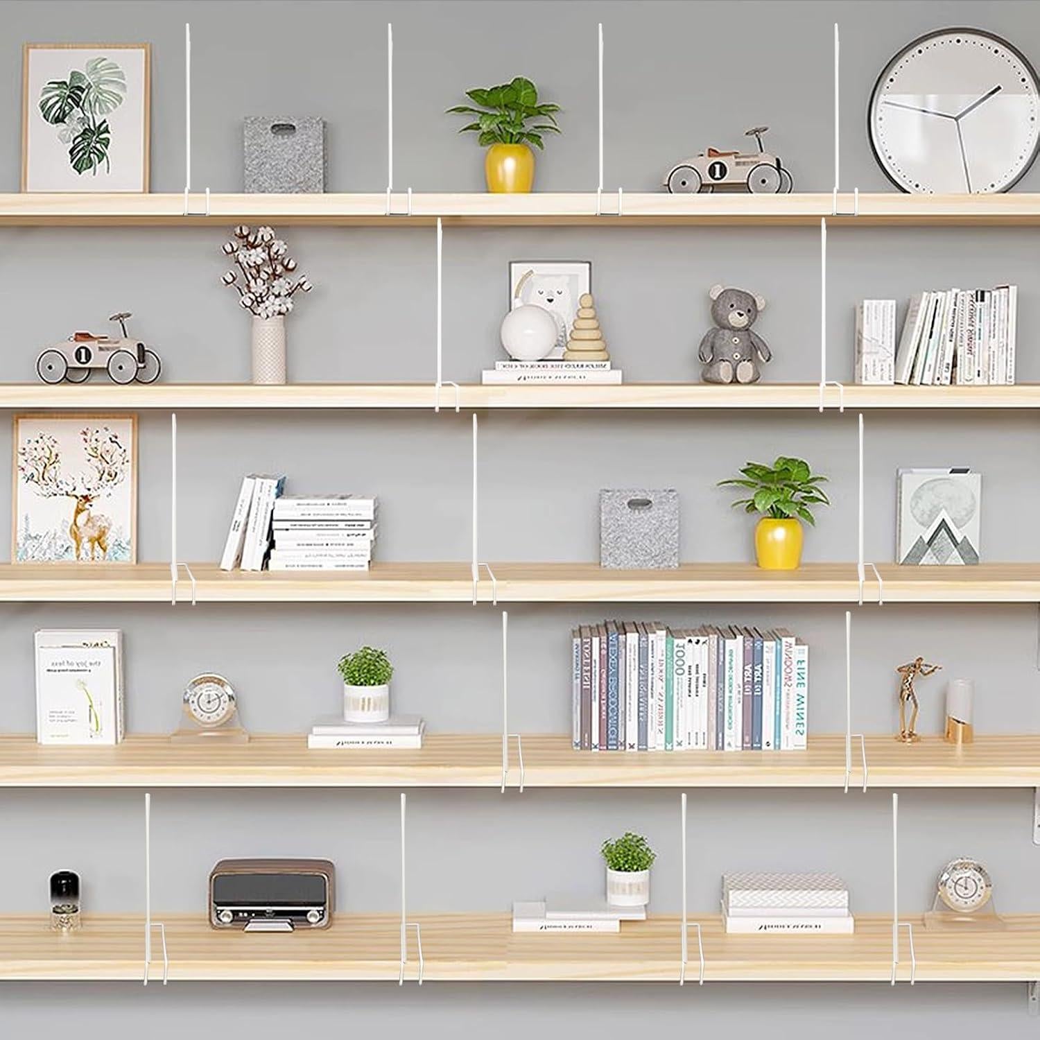 Divisores de Estantería LQQBOX 8 Piezas Metal 23.9x30.5cm