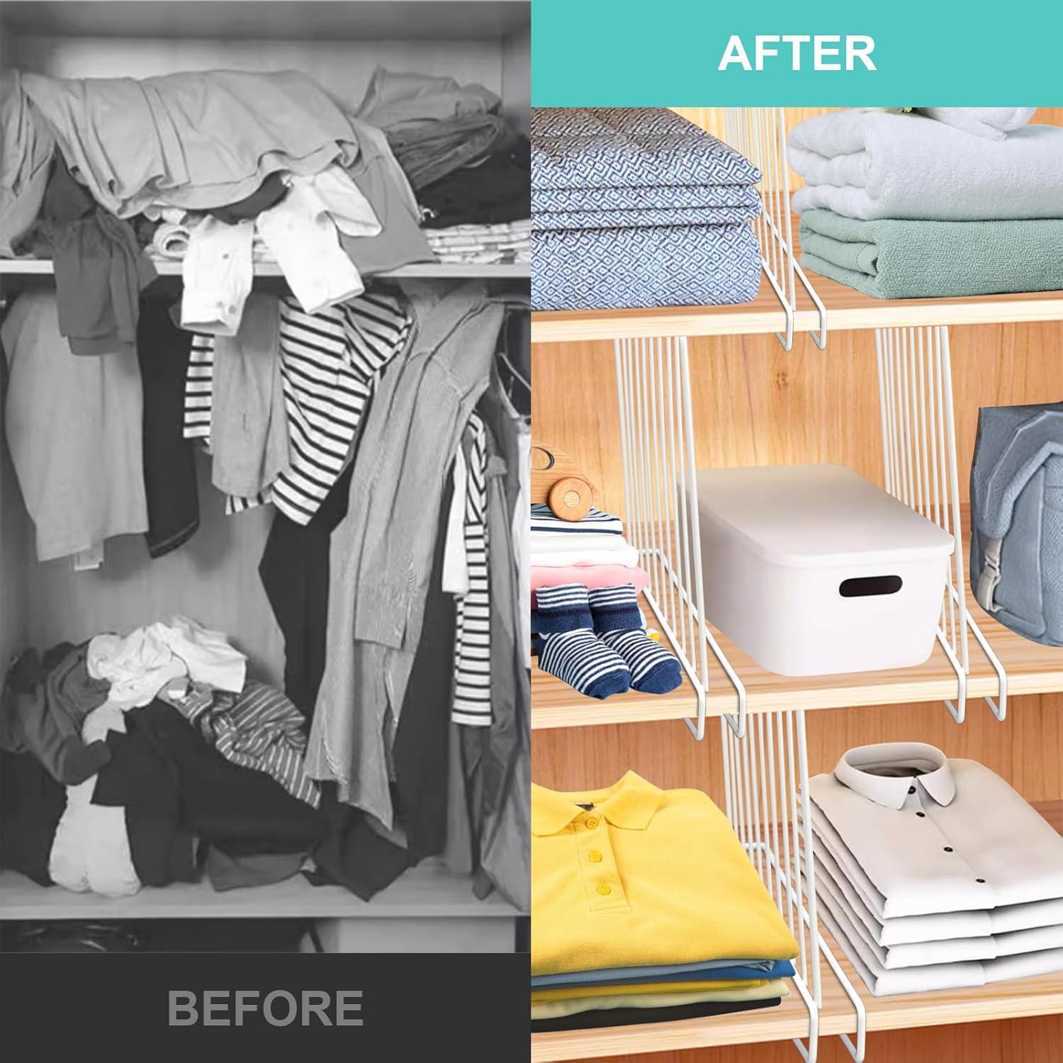 Divisores de Estantería LQQBOX 8 Piezas Metal 23.9x30.5cm