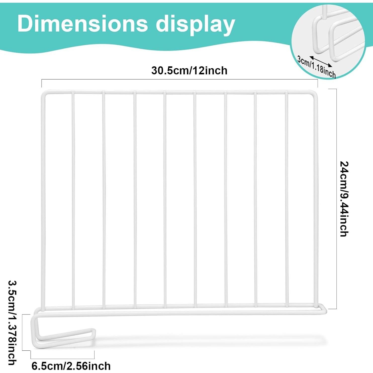 Divisores de Estantería LQQBOX 8 Piezas Metal 23.9x30.5cm