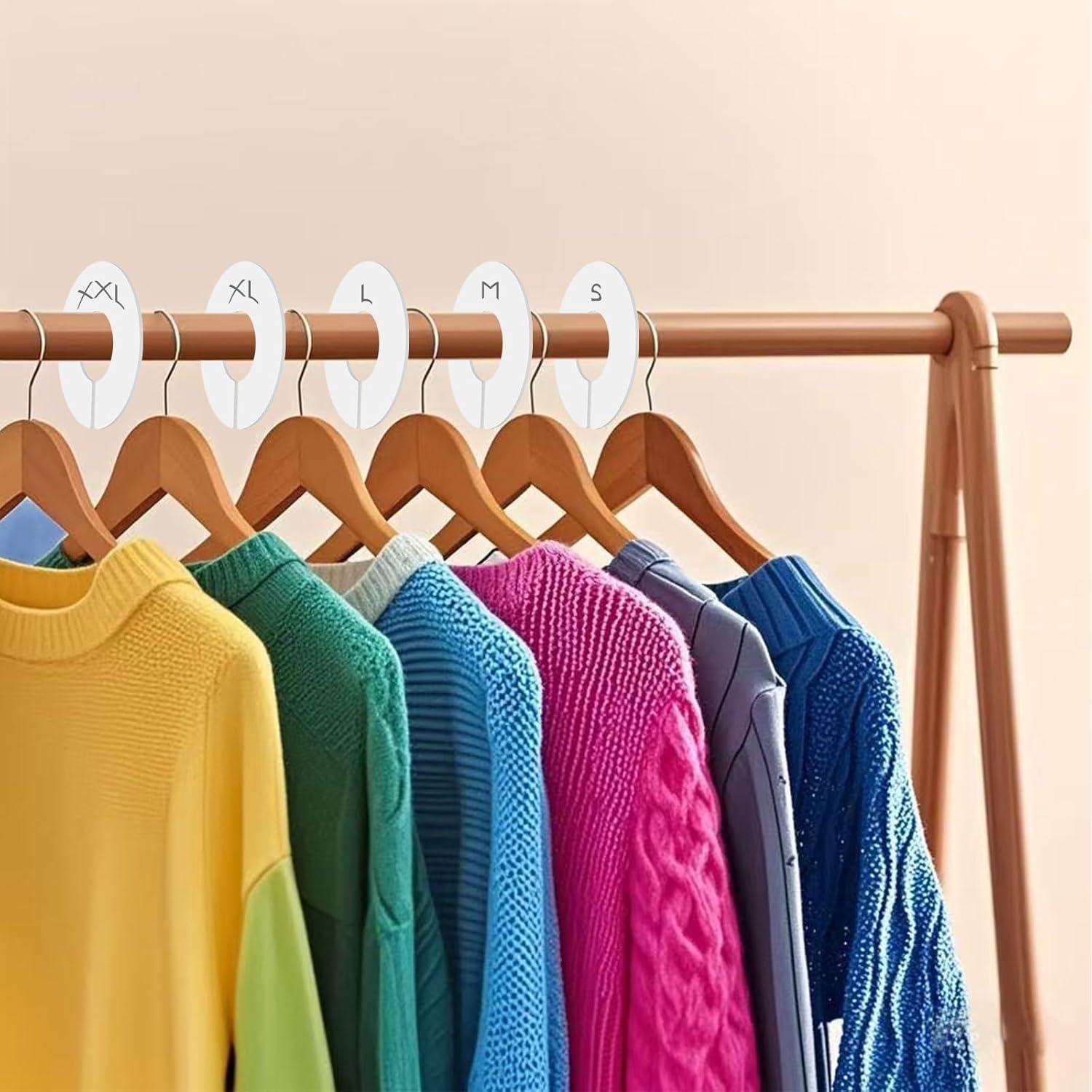 Divisores de Closet Mioule 10 Paquetes Plástico Blanco 9.65cm