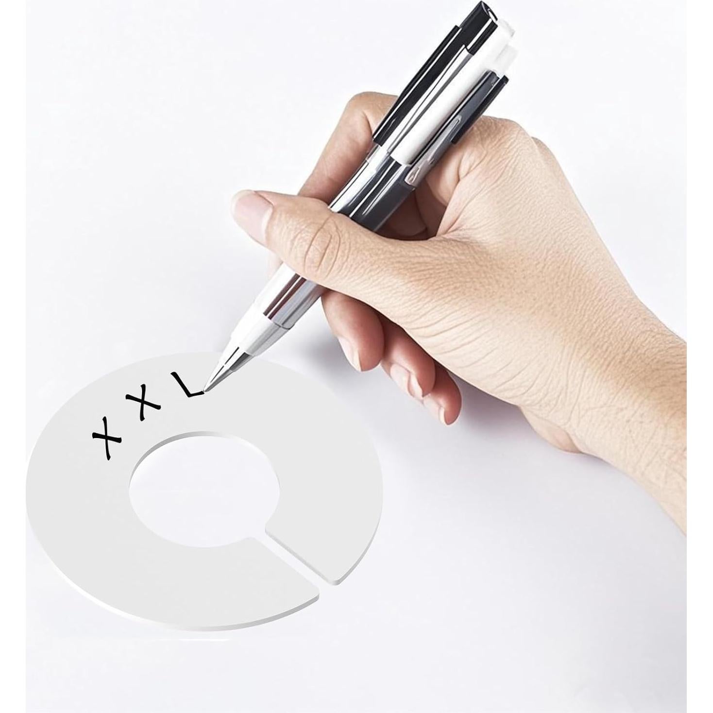 Divisores de Closet Mioule 10 Paquetes Plástico Blanco 9.65cm