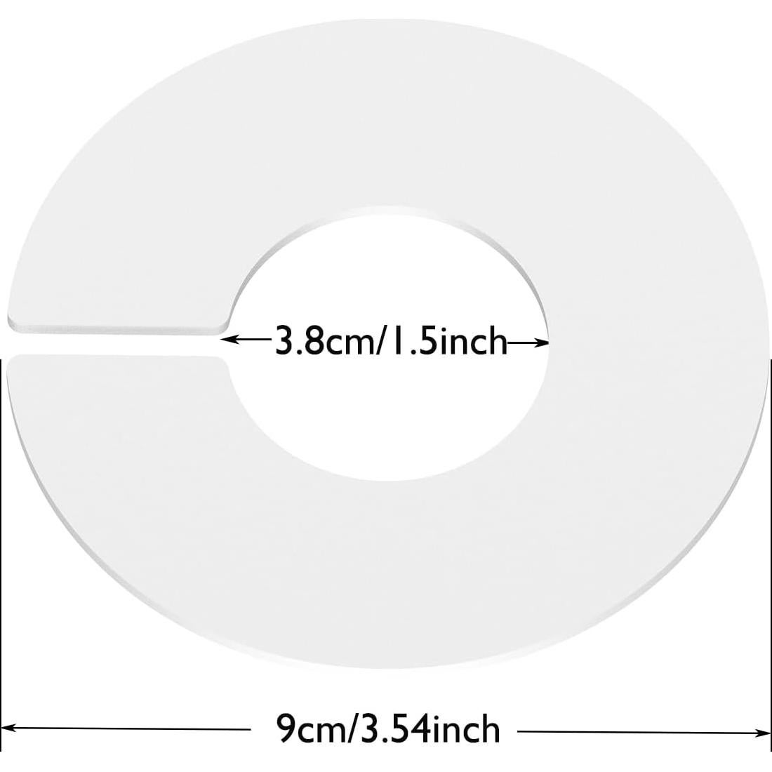Divisores de Closet Mioule 10 Paquetes Plástico Blanco 9.65cm