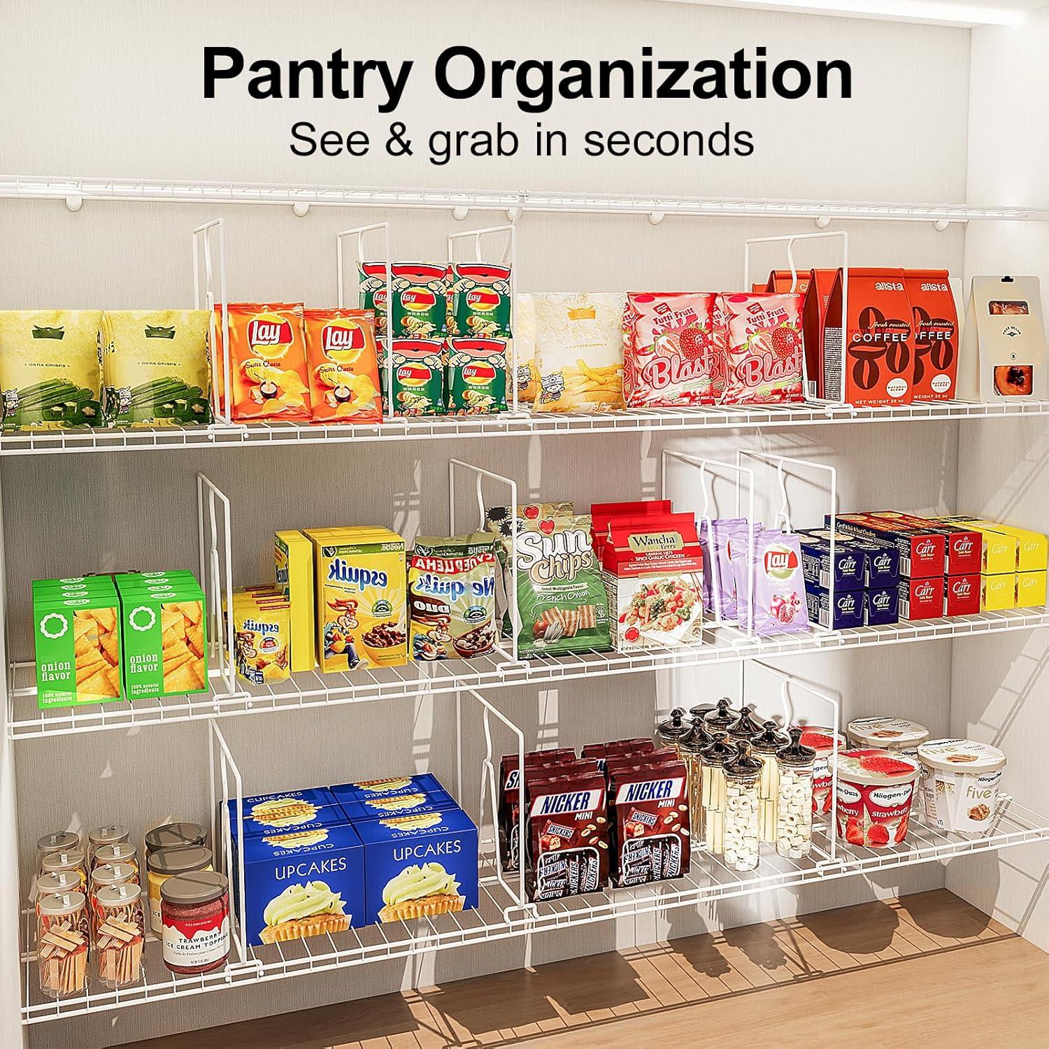 Divisores de Estantes de Alambre SortNStore - Paquete de 8 Piezas 30.48 cm