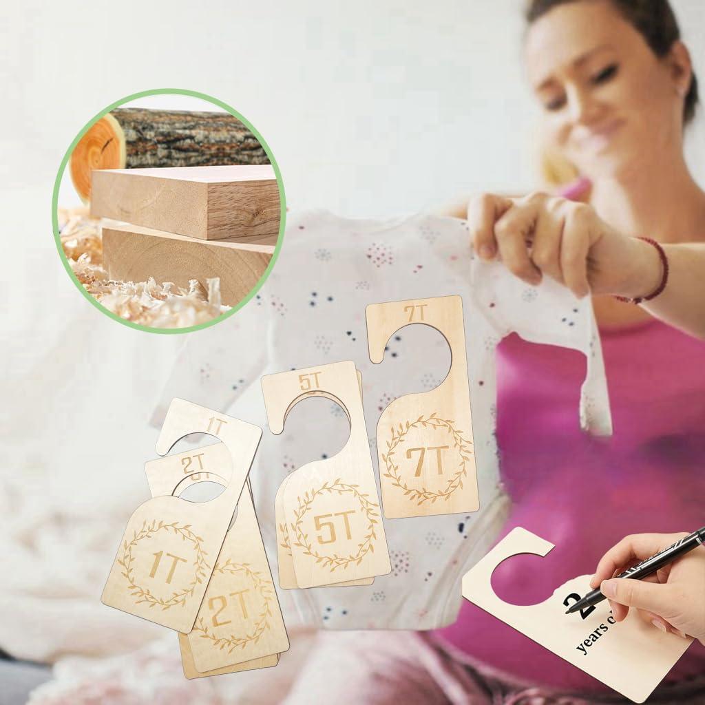 Divisores de Armario para Bebés Vziokk - 7 Piezas de Madera