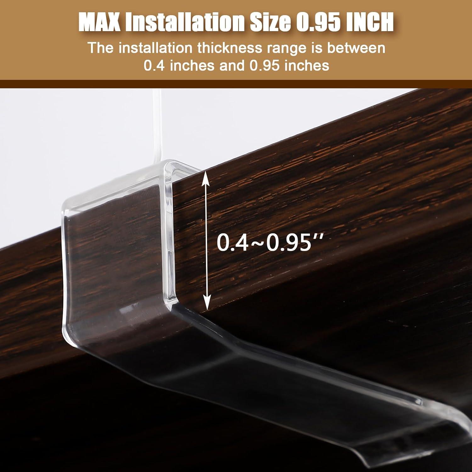 Divisores de Estante Acrílico x12 para Closet - Organizador de Ropa