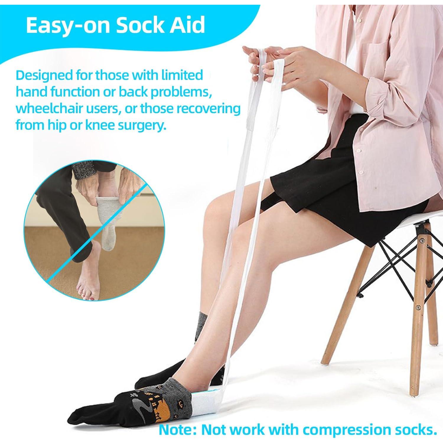 Ayuda para Ponerse Calcetines MXCOIRTP con Mango Largo 91.44 cm