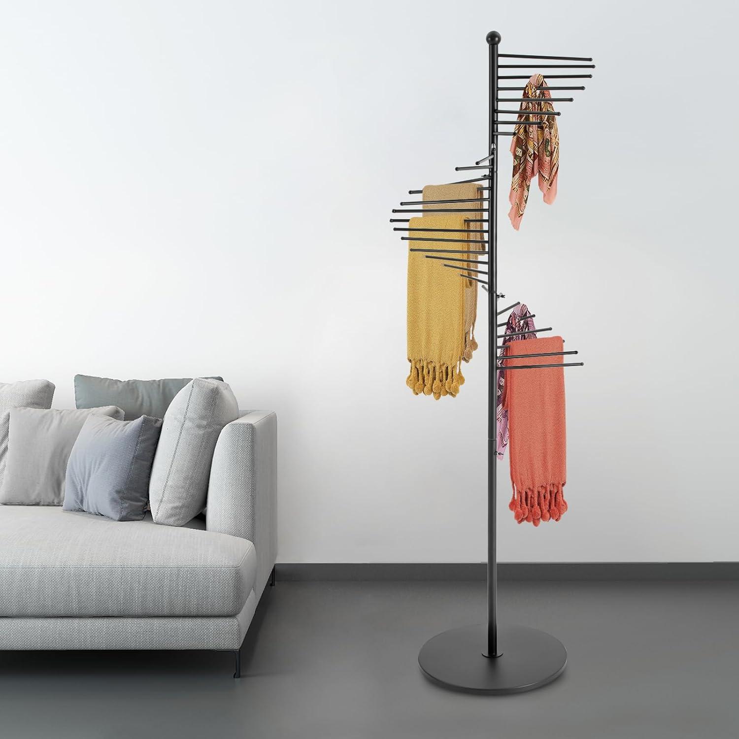 Soporte para Bufandas TTeralmon 1.7m Negro Hierro Moderno