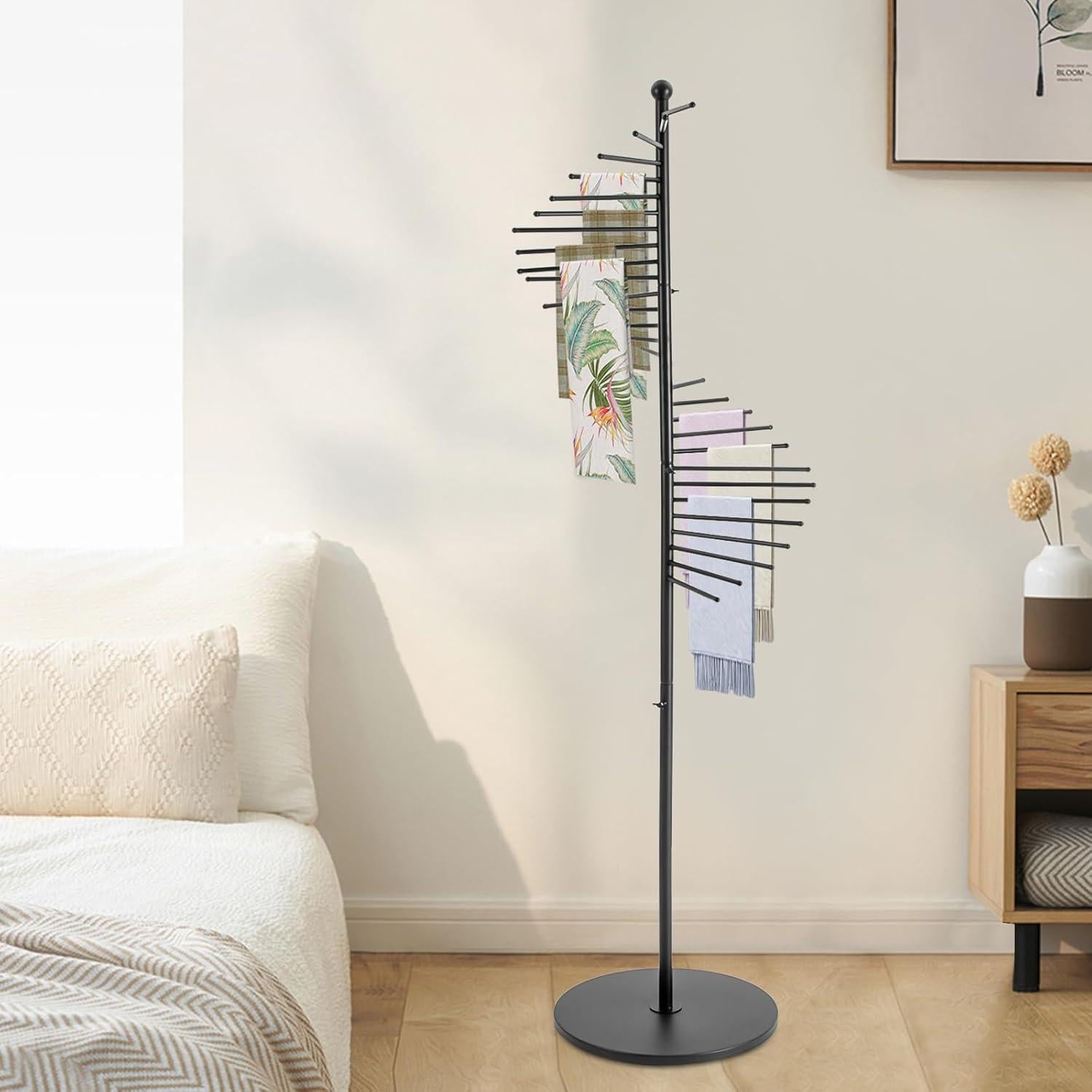 Soporte para Bufandas TTeralmon 1.7m Negro Hierro Moderno