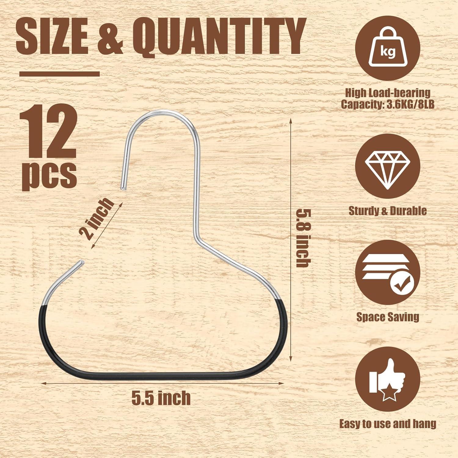 Perchas de Metal Antideslizantes Zonon - 12 Pcs para Bufandas y Cinturones