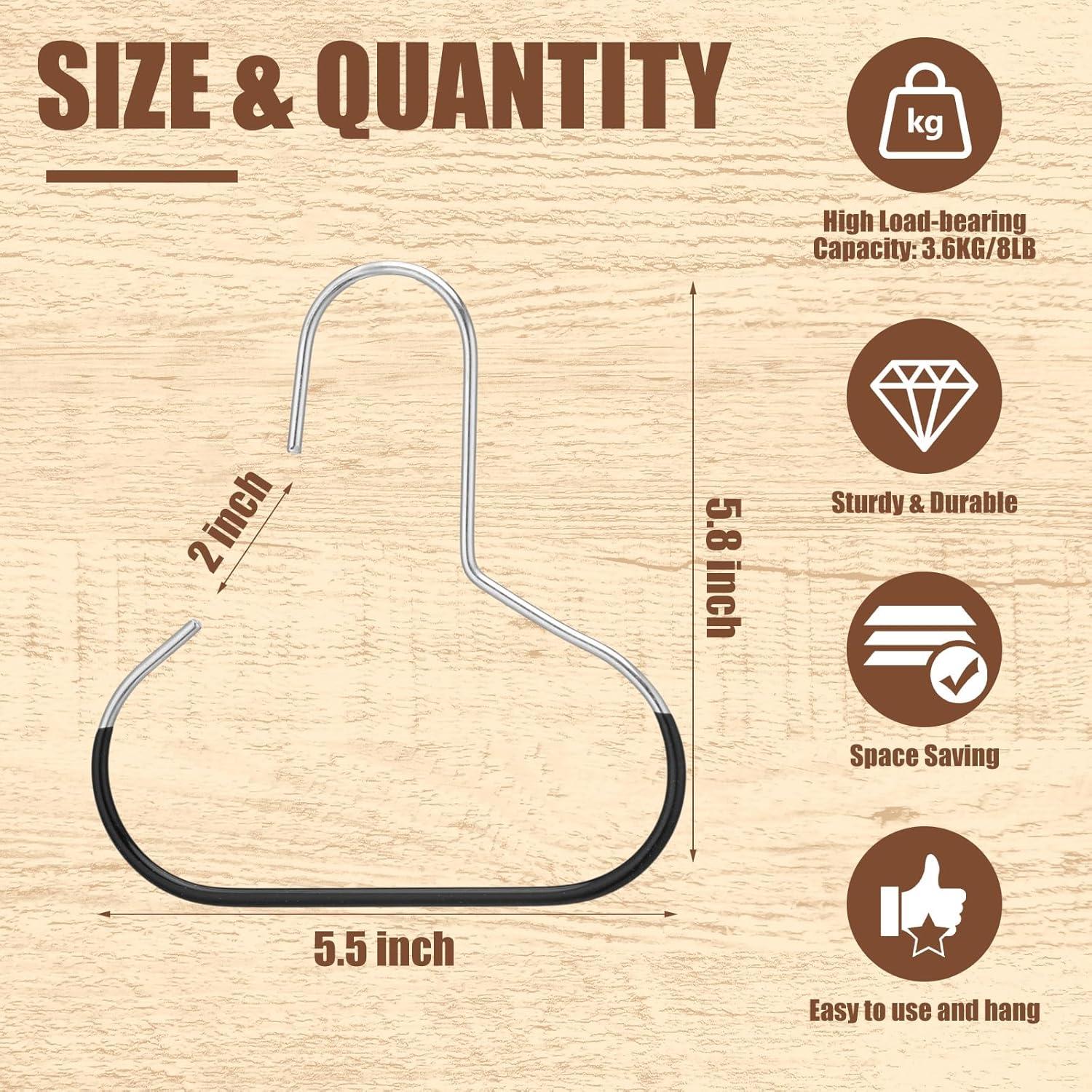 Perchas de Metal Antideslizantes Zonon - 12 Pcs para Bufandas y Cinturones