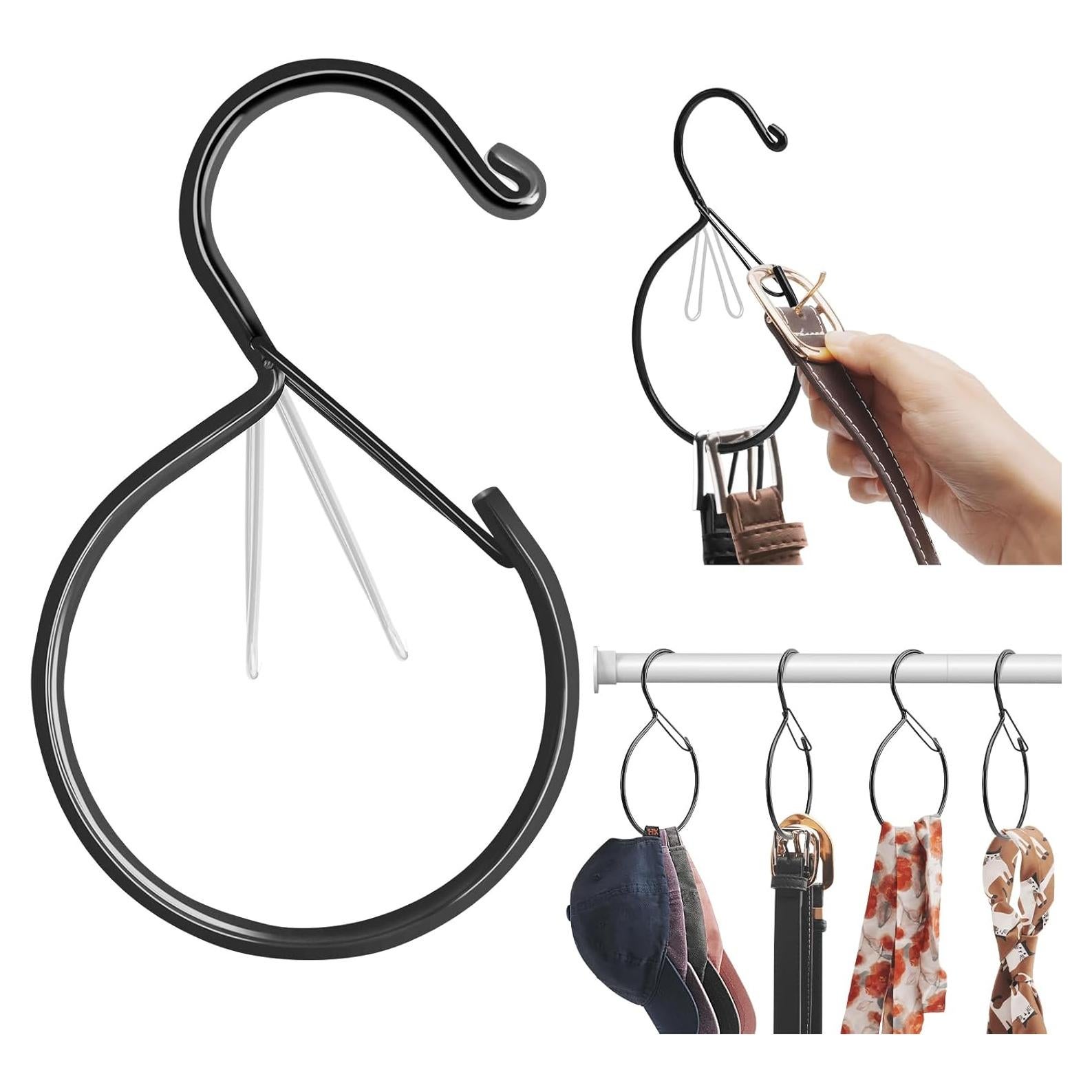 Perchero de Cinturones y Corbatas Supforce 4 Piezas Negro