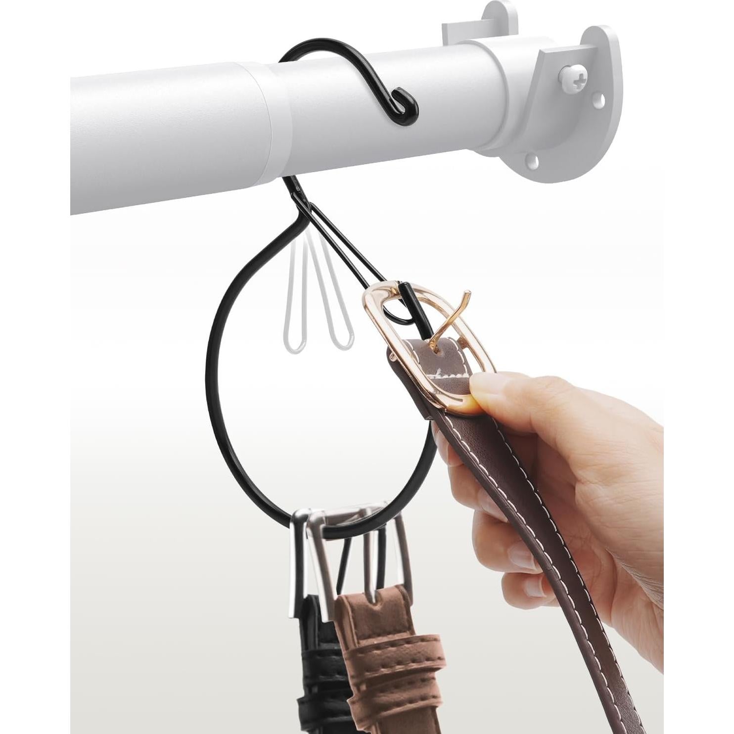 Perchero de Cinturones y Corbatas Supforce 4 Piezas Negro