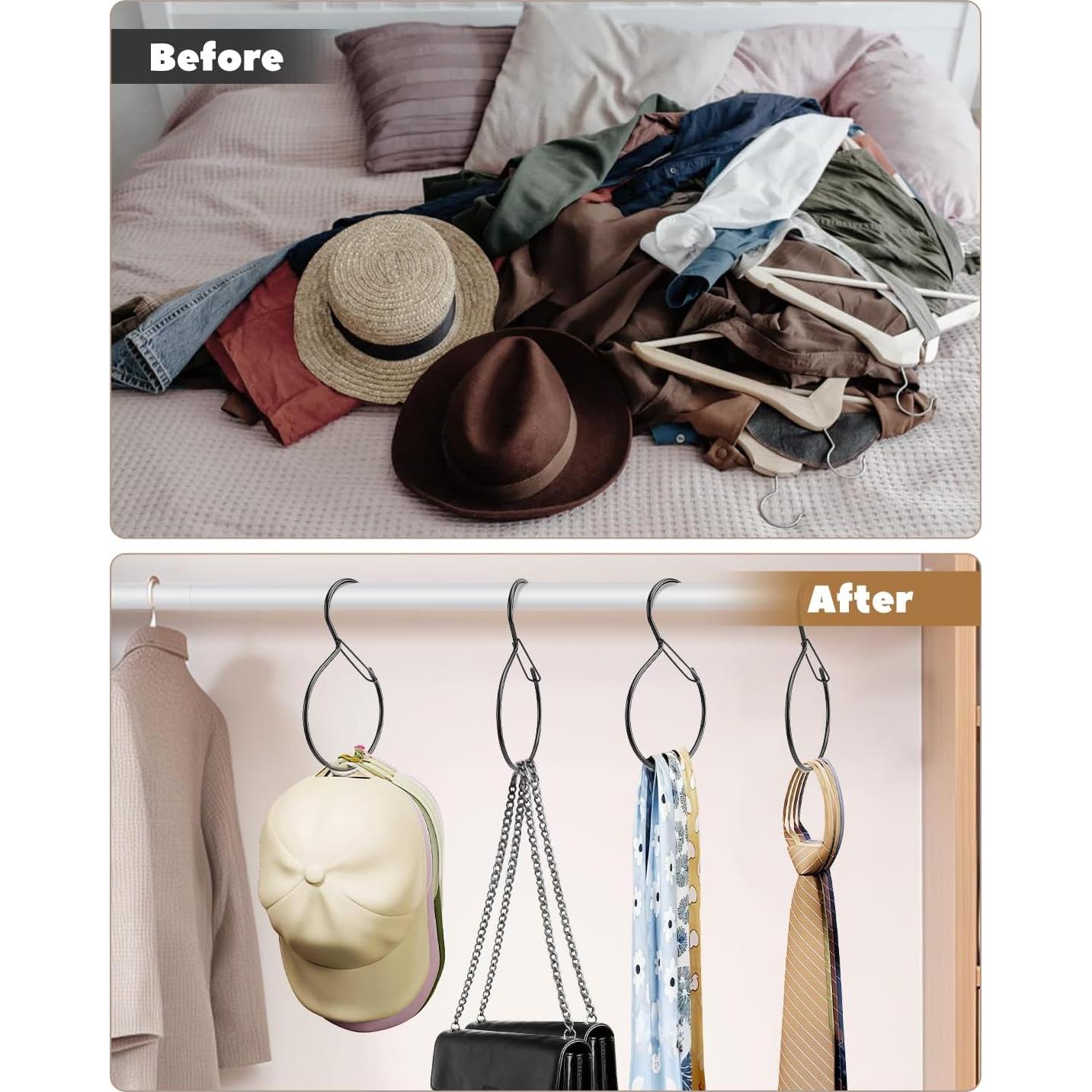 Perchero de Cinturones y Corbatas Supforce 4 Piezas Negro