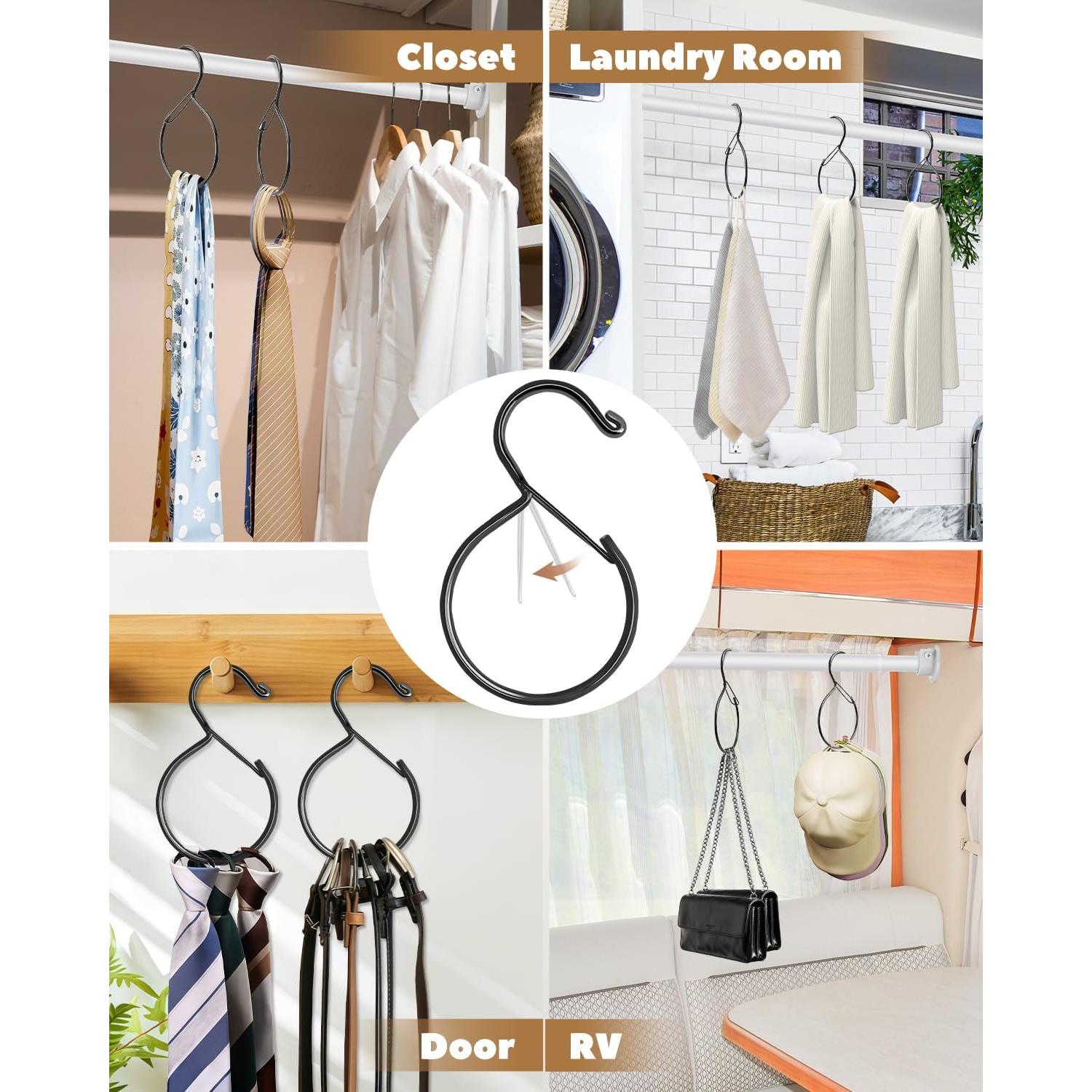 Perchero de Cinturones y Corbatas Supforce 4 Piezas Negro