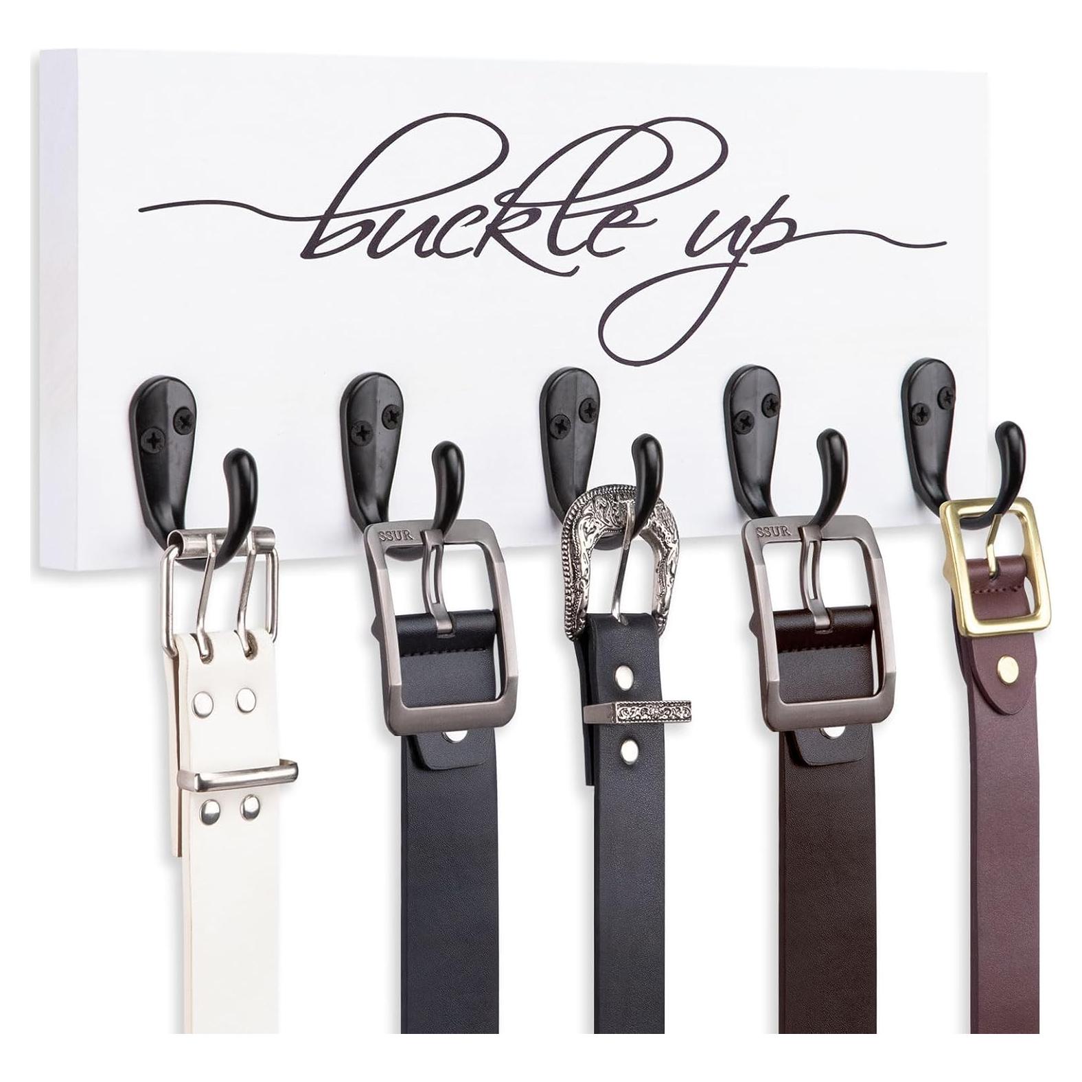 Organizador de Corbatas y Cinturones UGZOO Blanco 30.5x12 cm