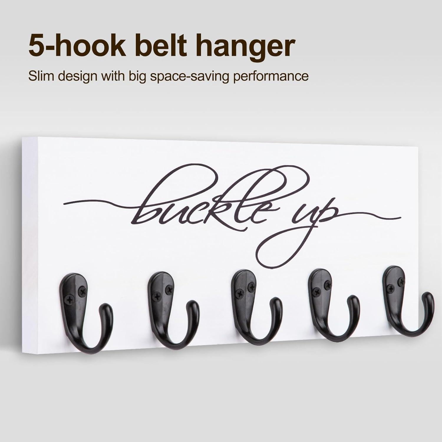 Organizador de Corbatas y Cinturones UGZOO Blanco 30.5x12 cm