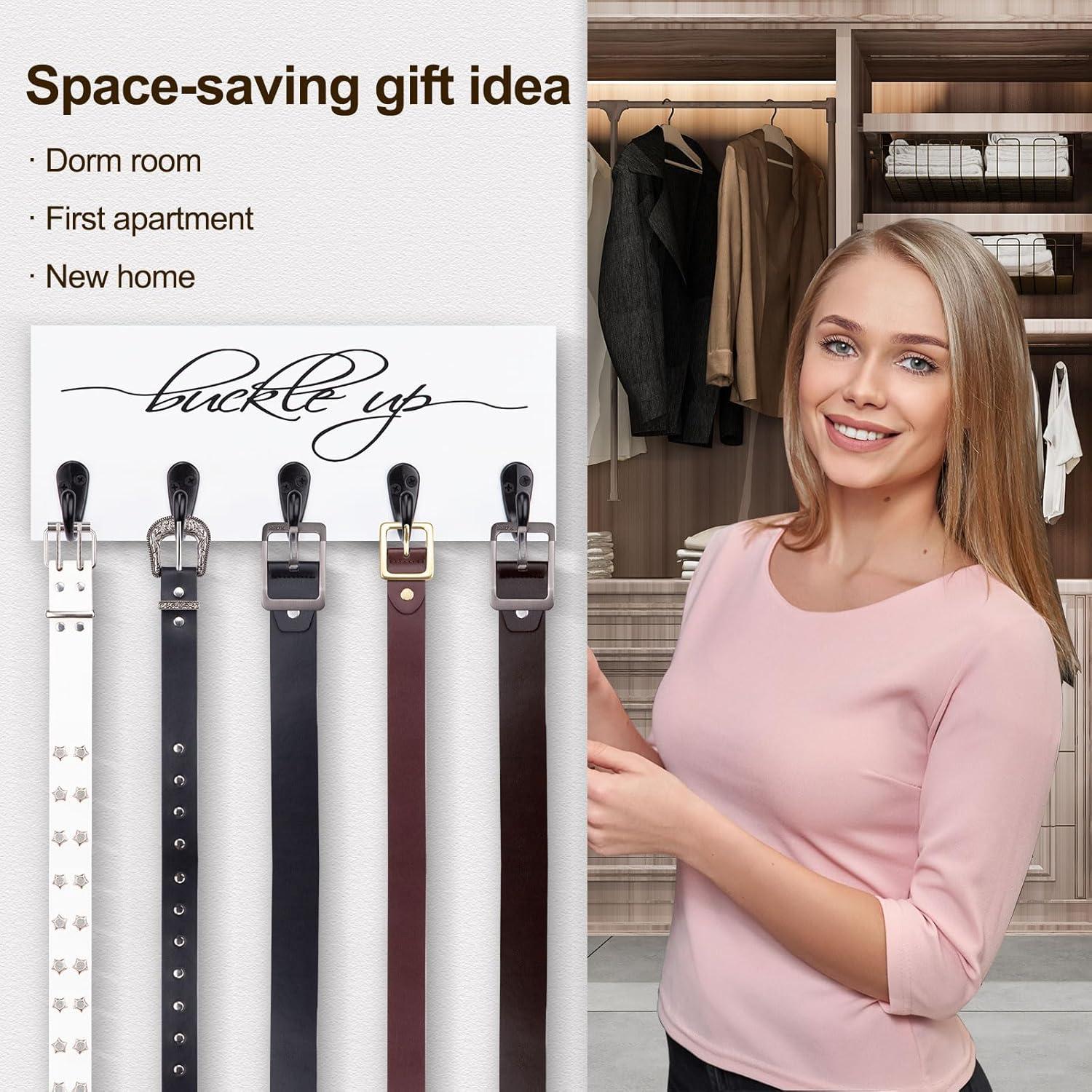 Organizador de Corbatas y Cinturones UGZOO Blanco 30.5x12 cm