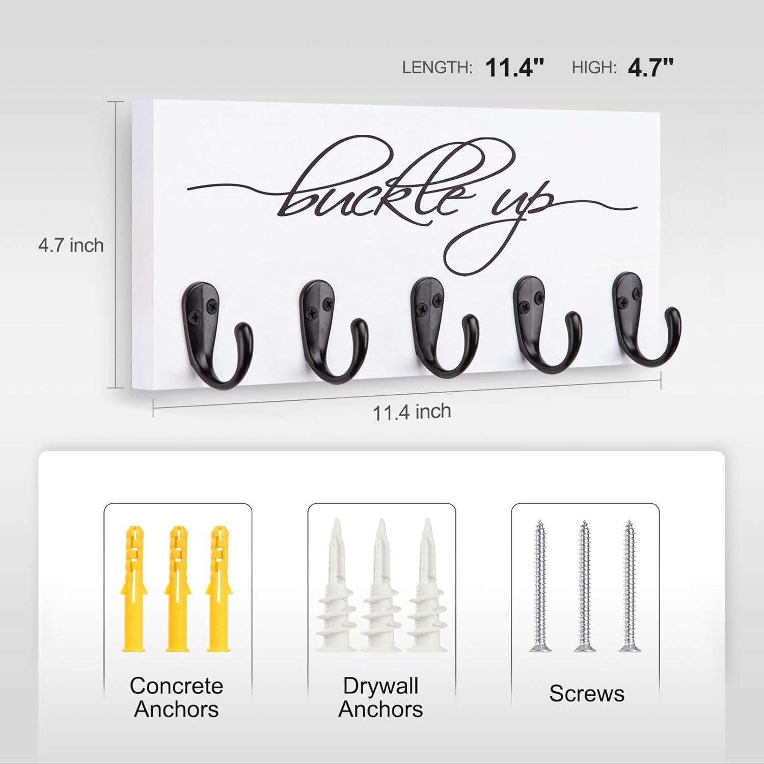 Organizador de Corbatas y Cinturones UGZOO Blanco 30.5x12 cm