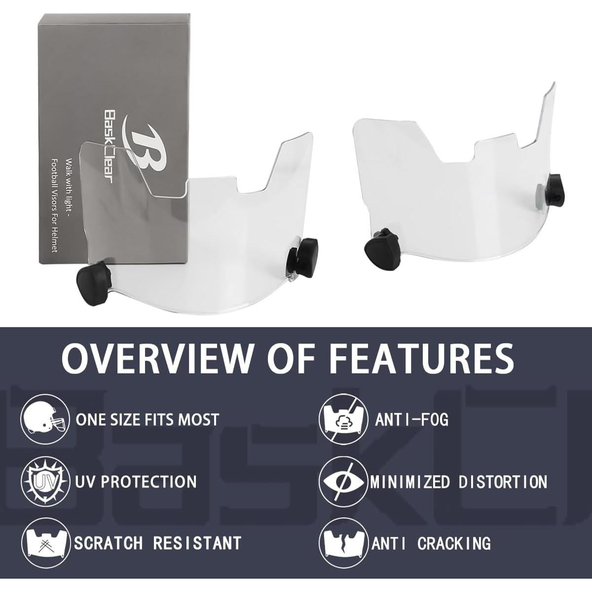 Visera de Fútbol B BASKCLEAR FV-Baskclear Antivaho UV 17.5x13cm