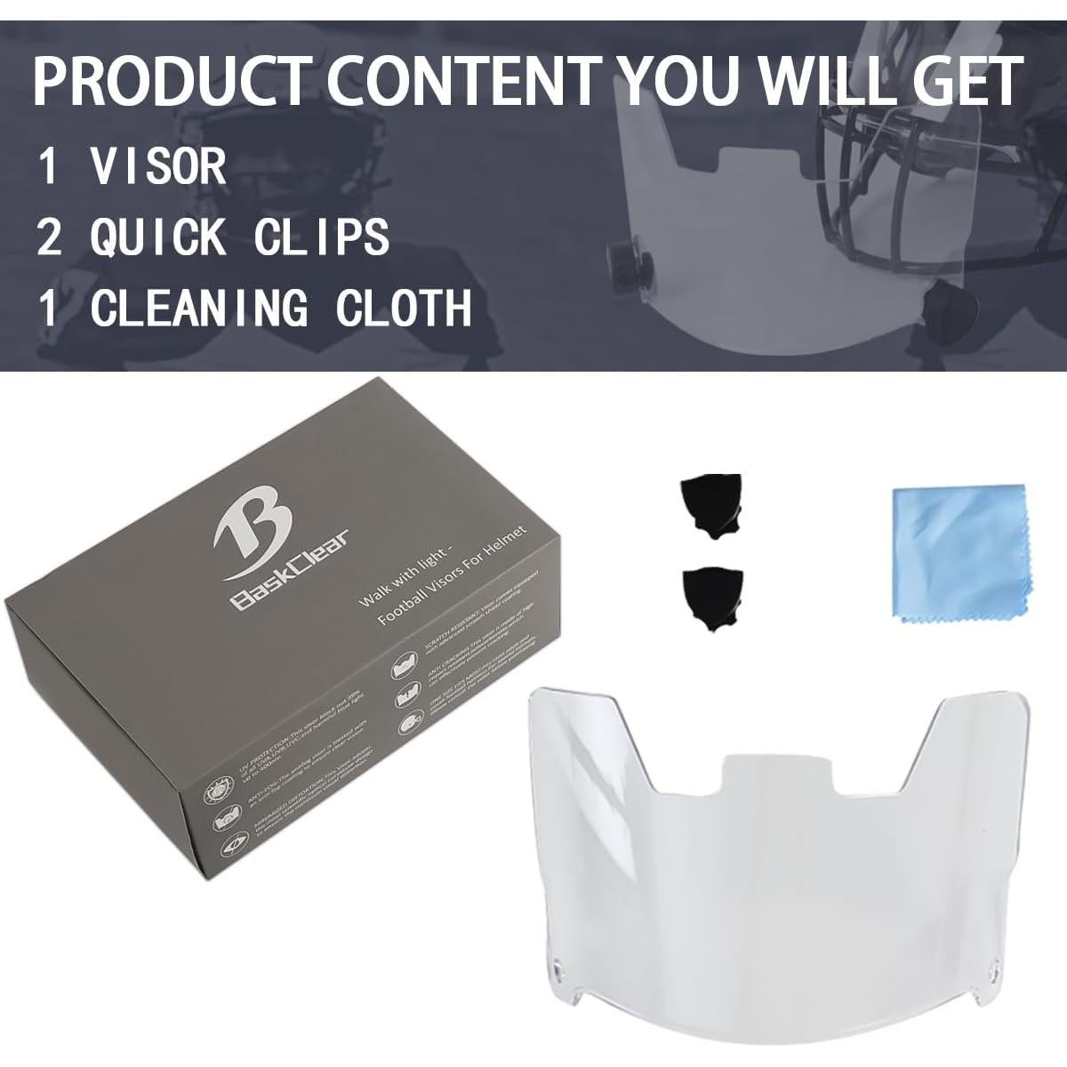 Visera de Fútbol B BASKCLEAR FV-Baskclear Antivaho UV 17.5x13cm