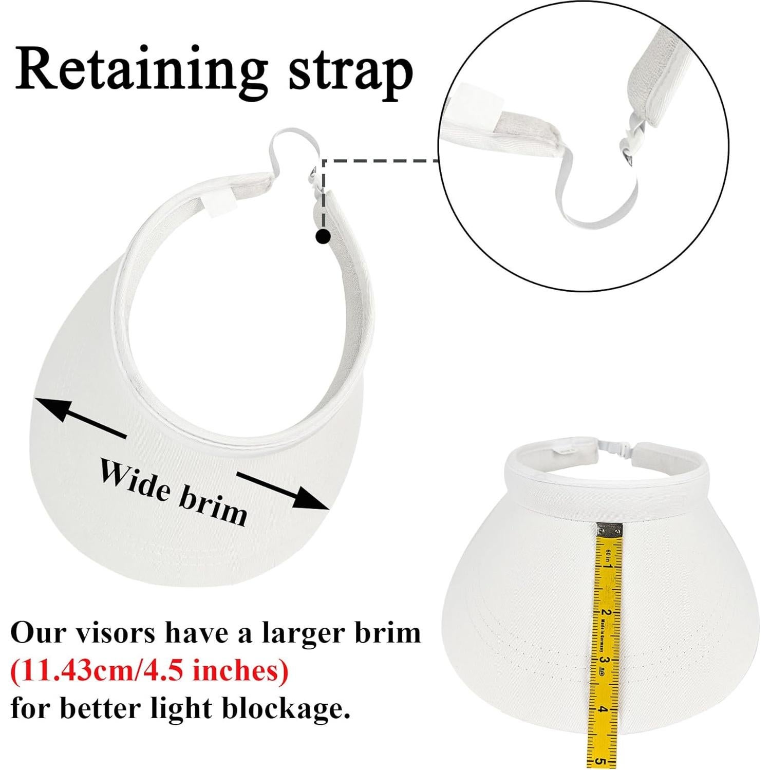 Paquete de 2 viseras de sol para mujer con ala ancha UV