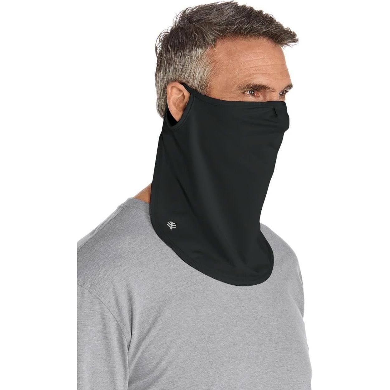 Escudo Facial UV Coolibar Crestone UPF 50+ Negro Pequeño-Medio