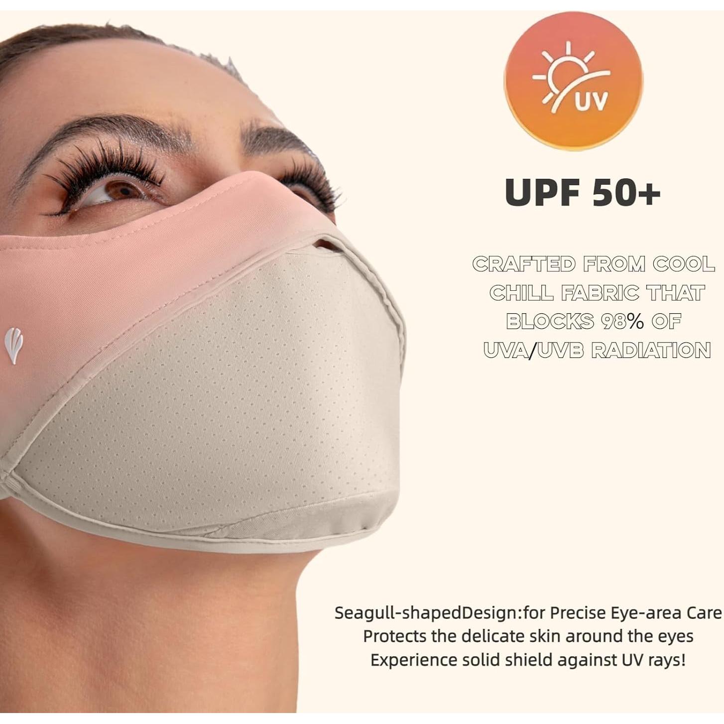 Cubierta Facial UV SPGOLF UPF 50+ Reutilizable para Exterior