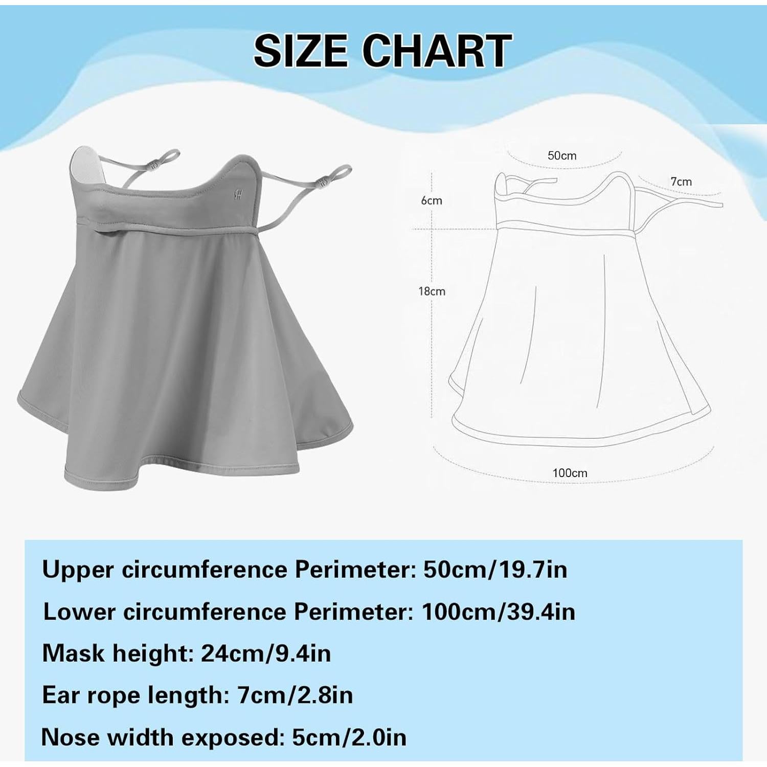 Mascarilla Facial UPF 50+ VANOLU - Gaiter Cuello Transpirable