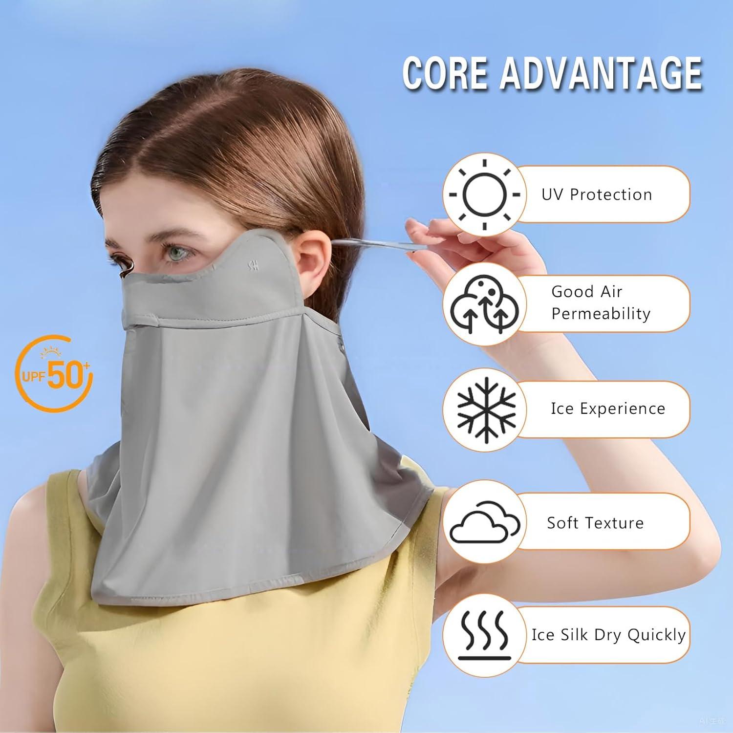 Mascarilla Facial UPF 50+ VANOLU - Gaiter Cuello Transpirable