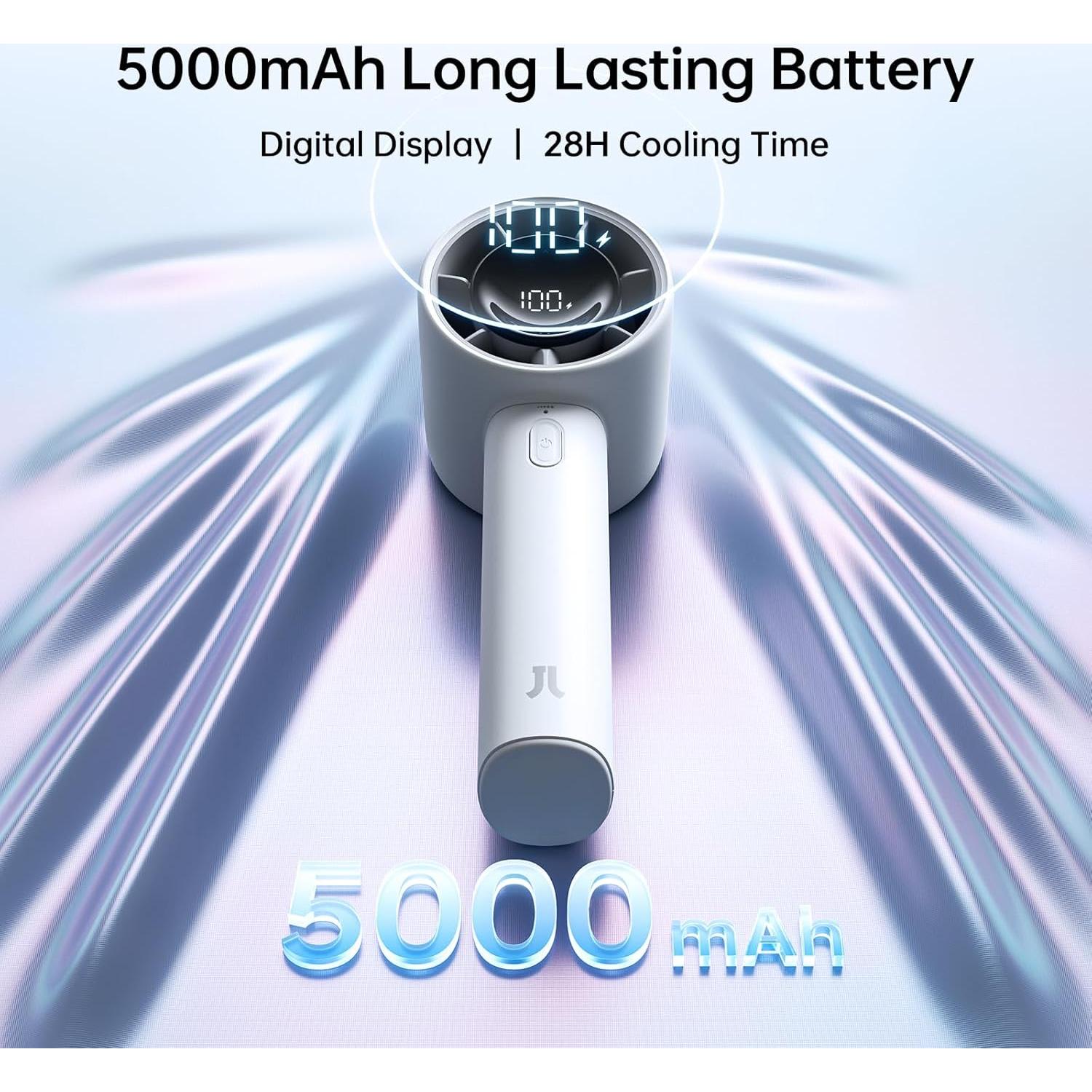 Ventilador de Mano JISULIFE Life10S Recargable 5000mAh 5 Velocidades